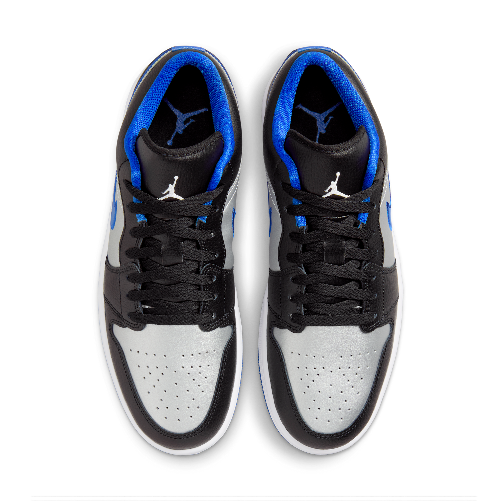 Jordan 1 Low Black Game Royal Metallic Platinum