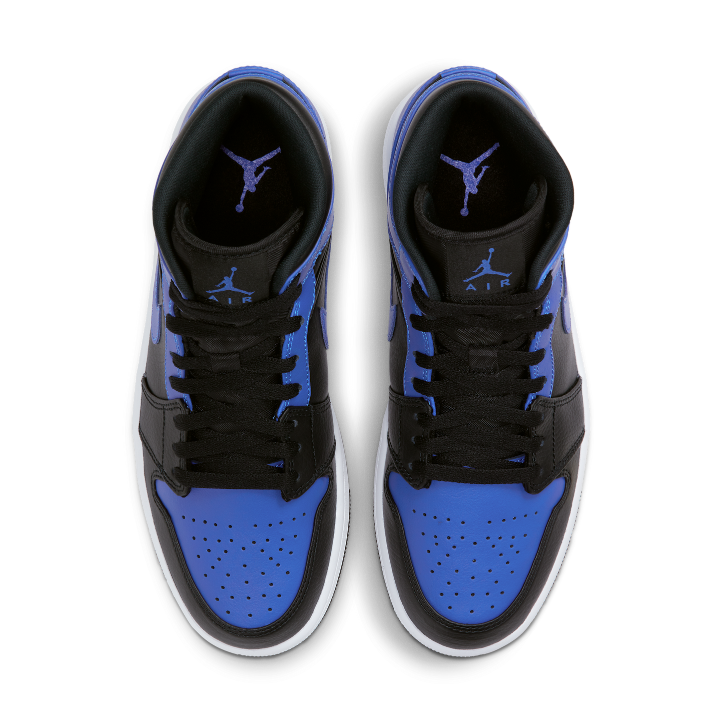 Jordan 1 Mid Hyper Royal Tumbled Leather
