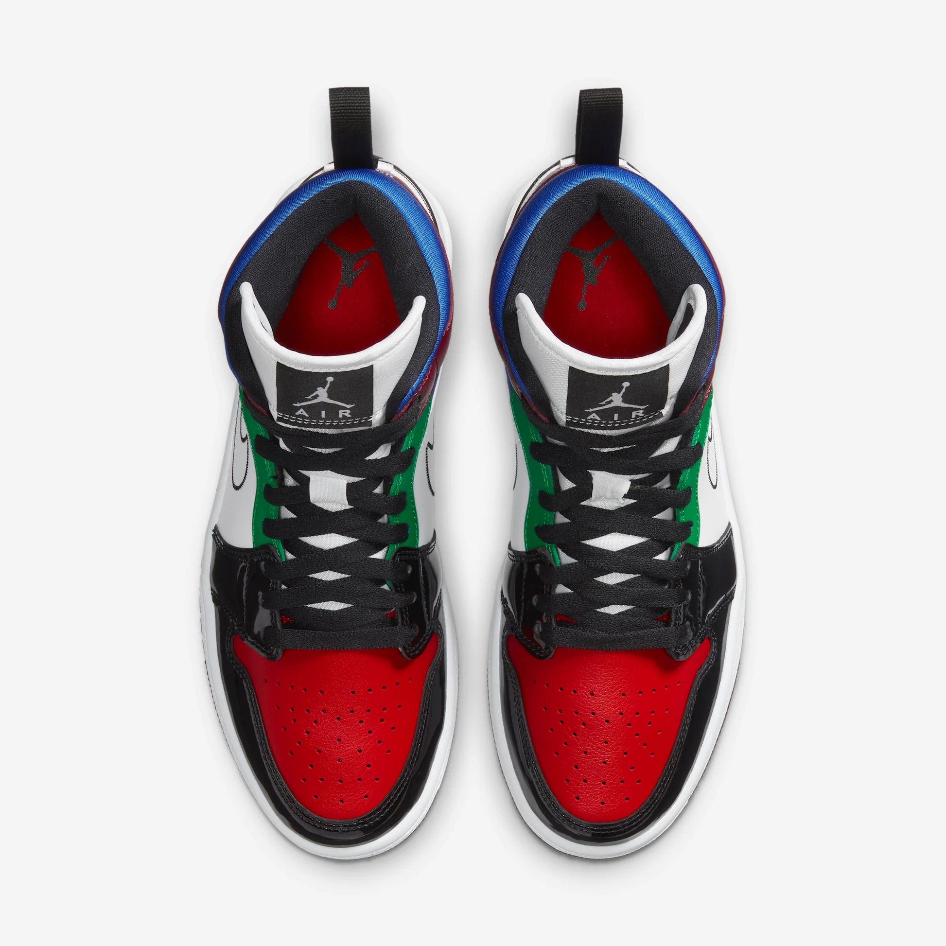 Jordan 1 Mid SE Black White Multi-Color (Women's)