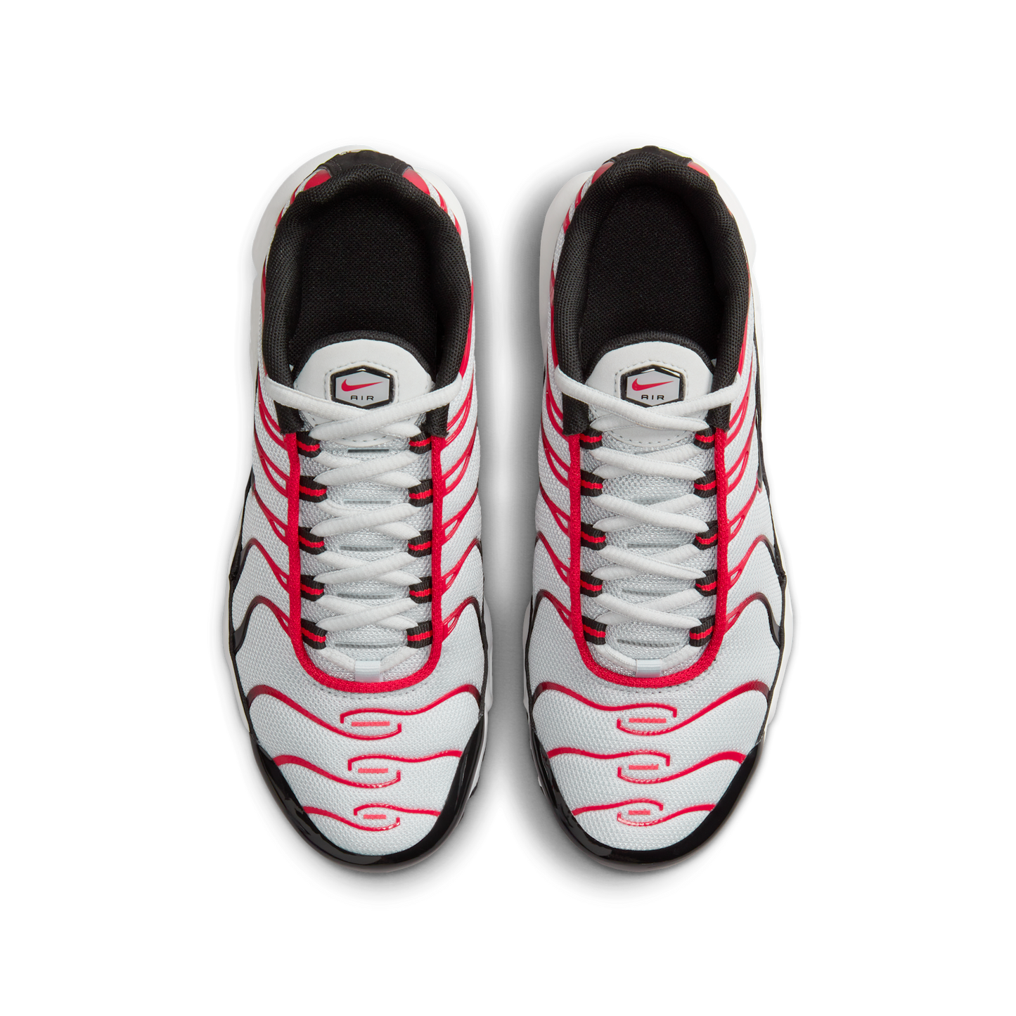 Nike Air Max Plus Pure Platinum Black White University Red (GS)