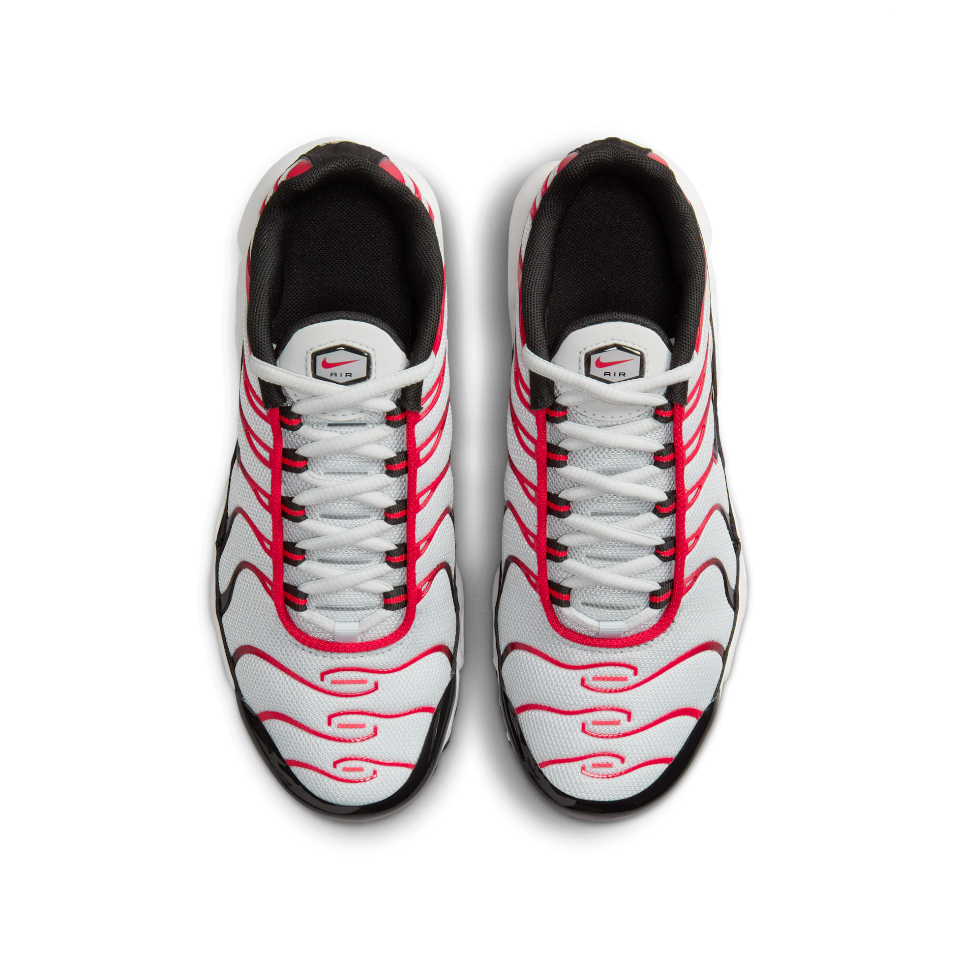 Nike Air Max Plus Pure Platinum Black White University Red (GS)
