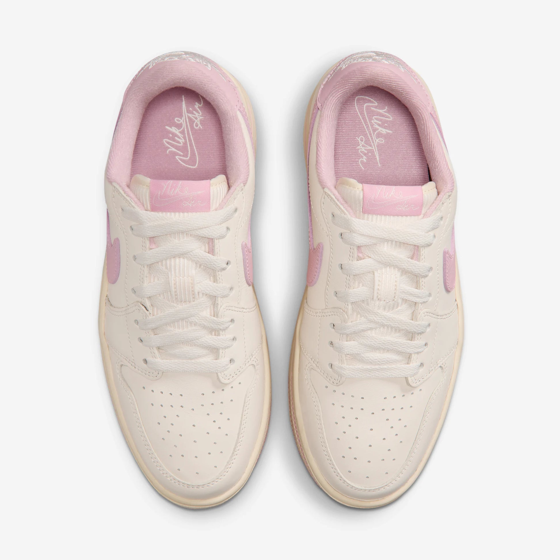 Jordan 1 Low Triple Stack Pale Ivory Iced Carmine (Women's)