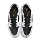 Jordan 1 Low White Black Metallic Gold Swoosh