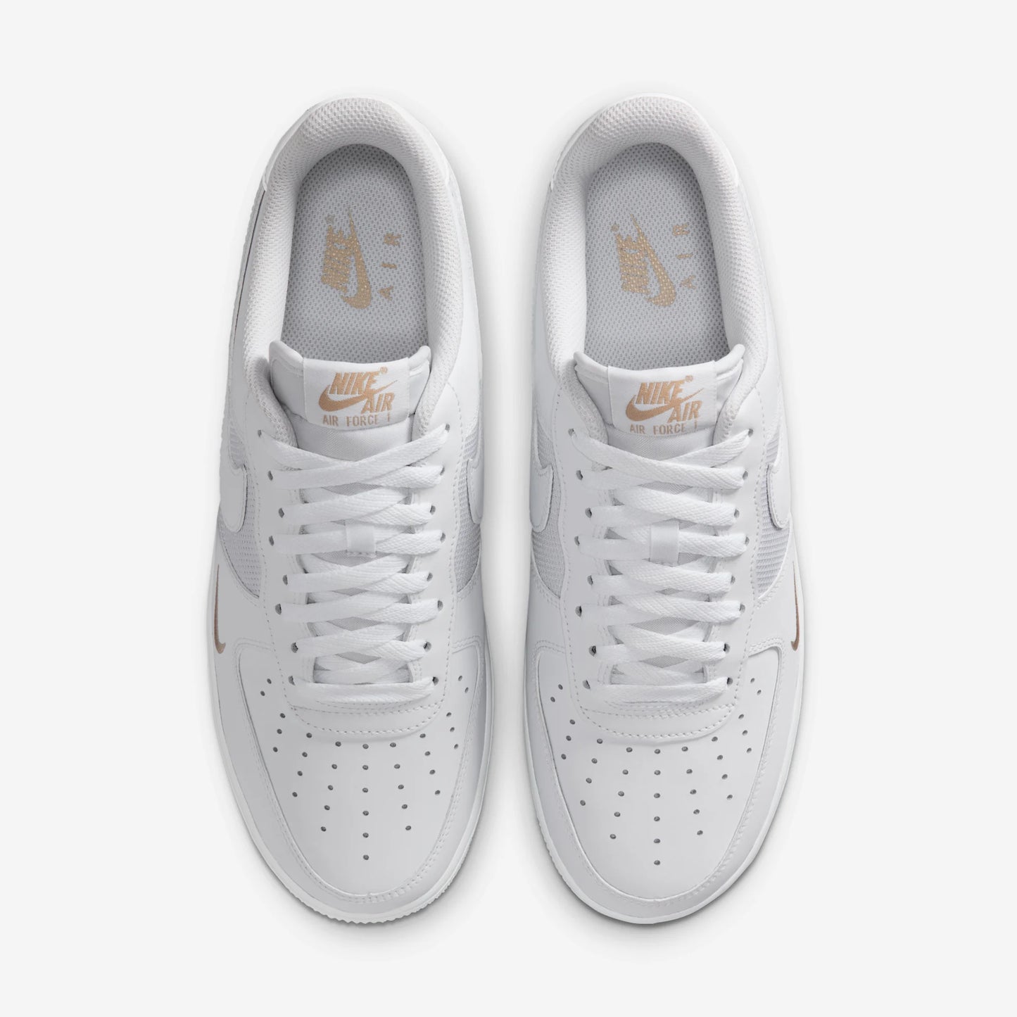 Nike Air Force 1 Low White Desert Khaki Mini Swoosh