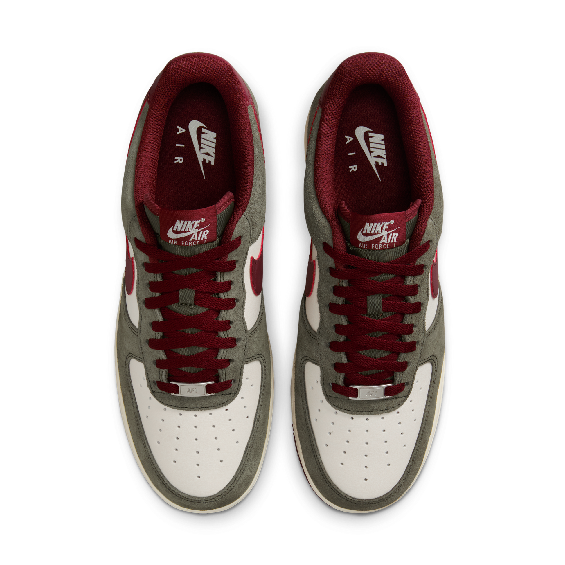 Nike Air Force 1 Low '07 LV8 Cargo Khaki Pale Ivory Dark Team Red