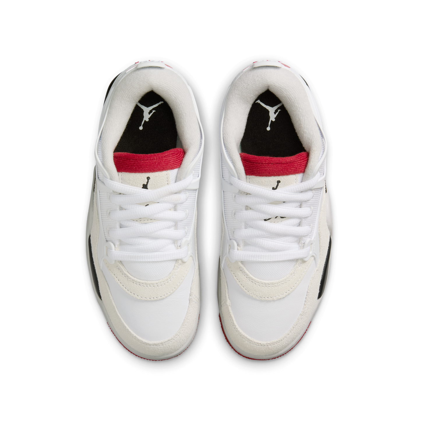 Jordan 4 RM White Black Neutral Grey Varsity Red (GS)