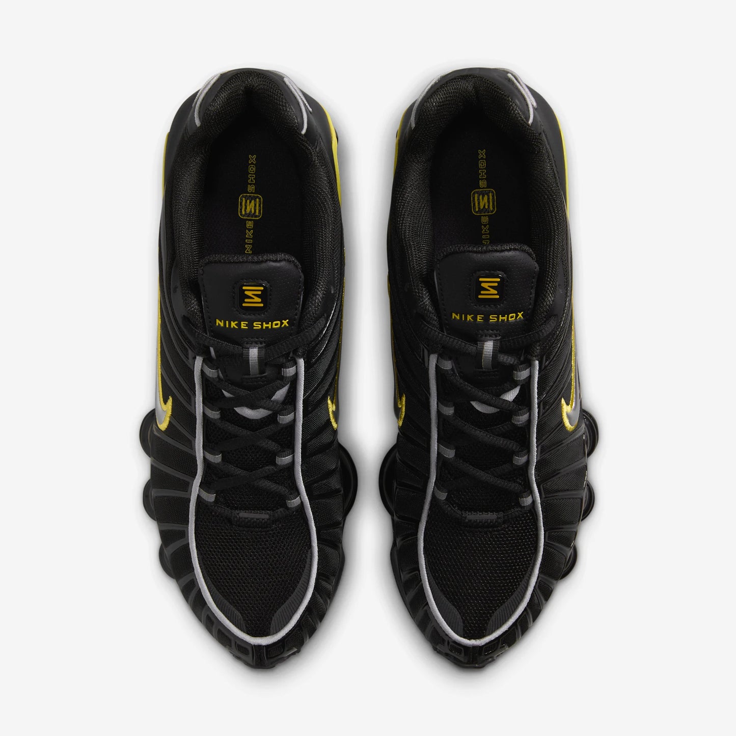 Nike Shox TL Black Dynamic Yellow Metallic Silver