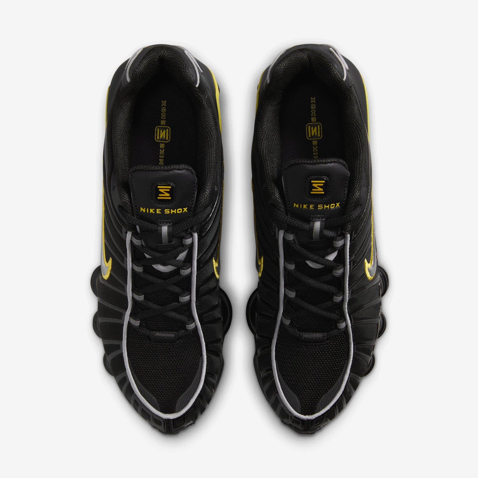 Nike Shox TL Black Dynamic Yellow Metallic Silver