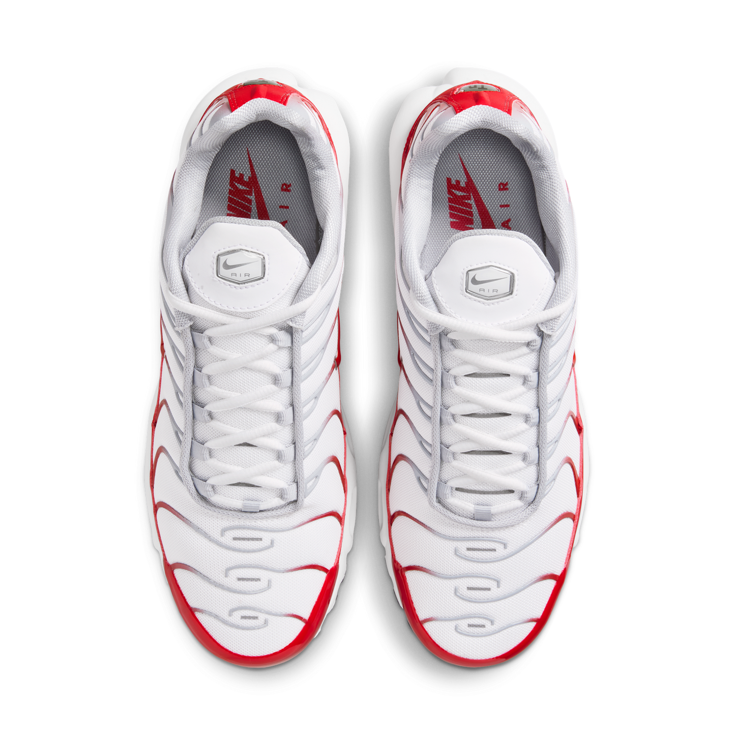 Nike Air Max Plus White University Red Wolf Grey