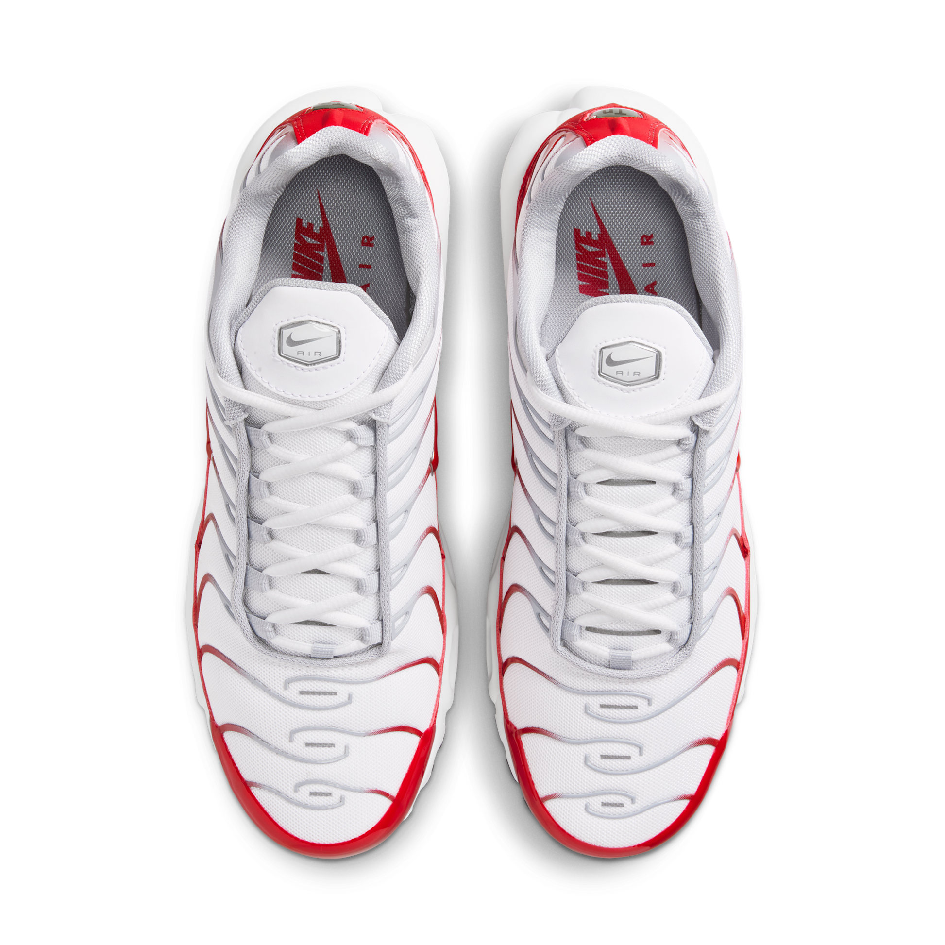 Nike Air Max Plus White University Red Wolf Grey