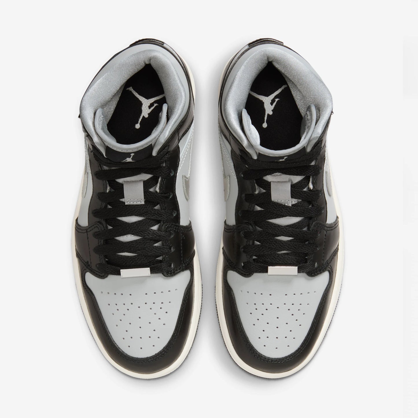 Jordan 1 Mid SE Black Metallic Silver (Women's)
