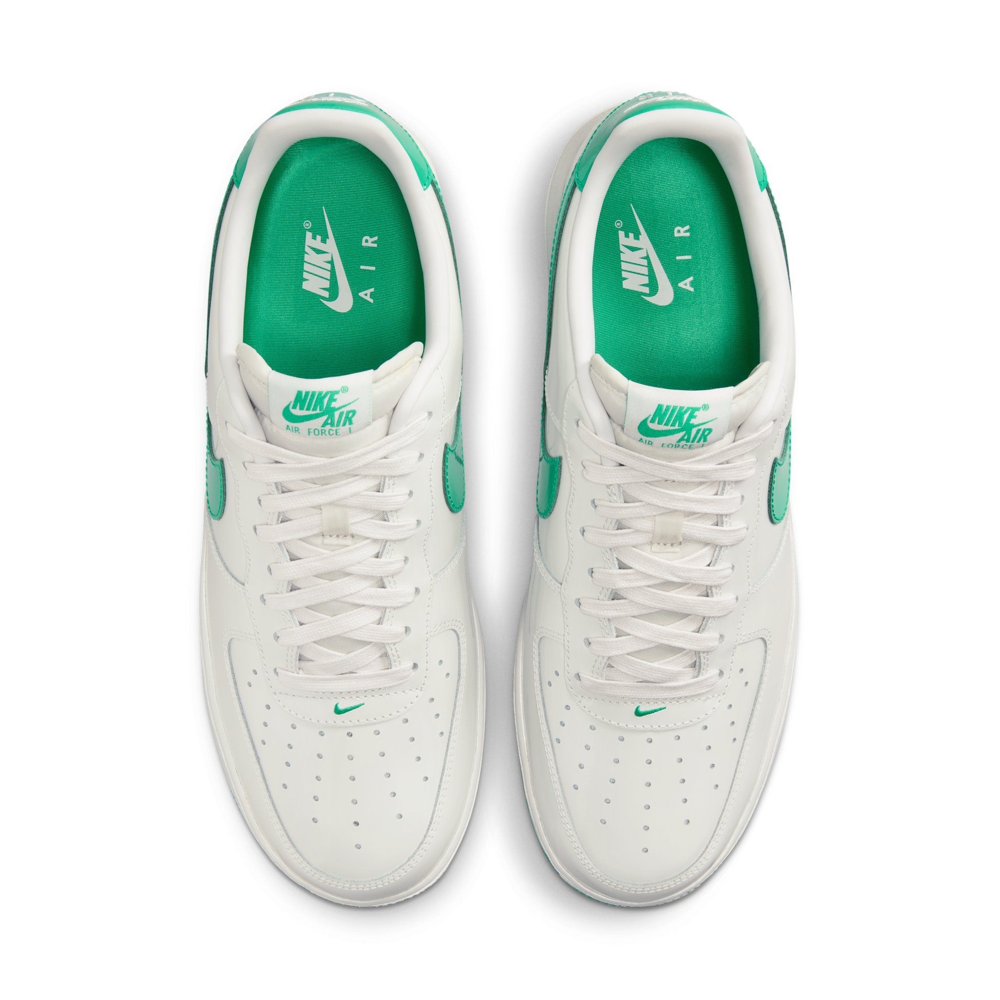 Nike Air Force 1 Low '07 Patent Platinum Tint Stadium Green