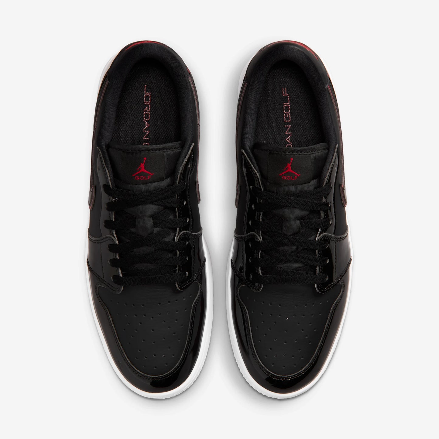 Jordan 1 Low Golf Spiked Bred Black Patent
