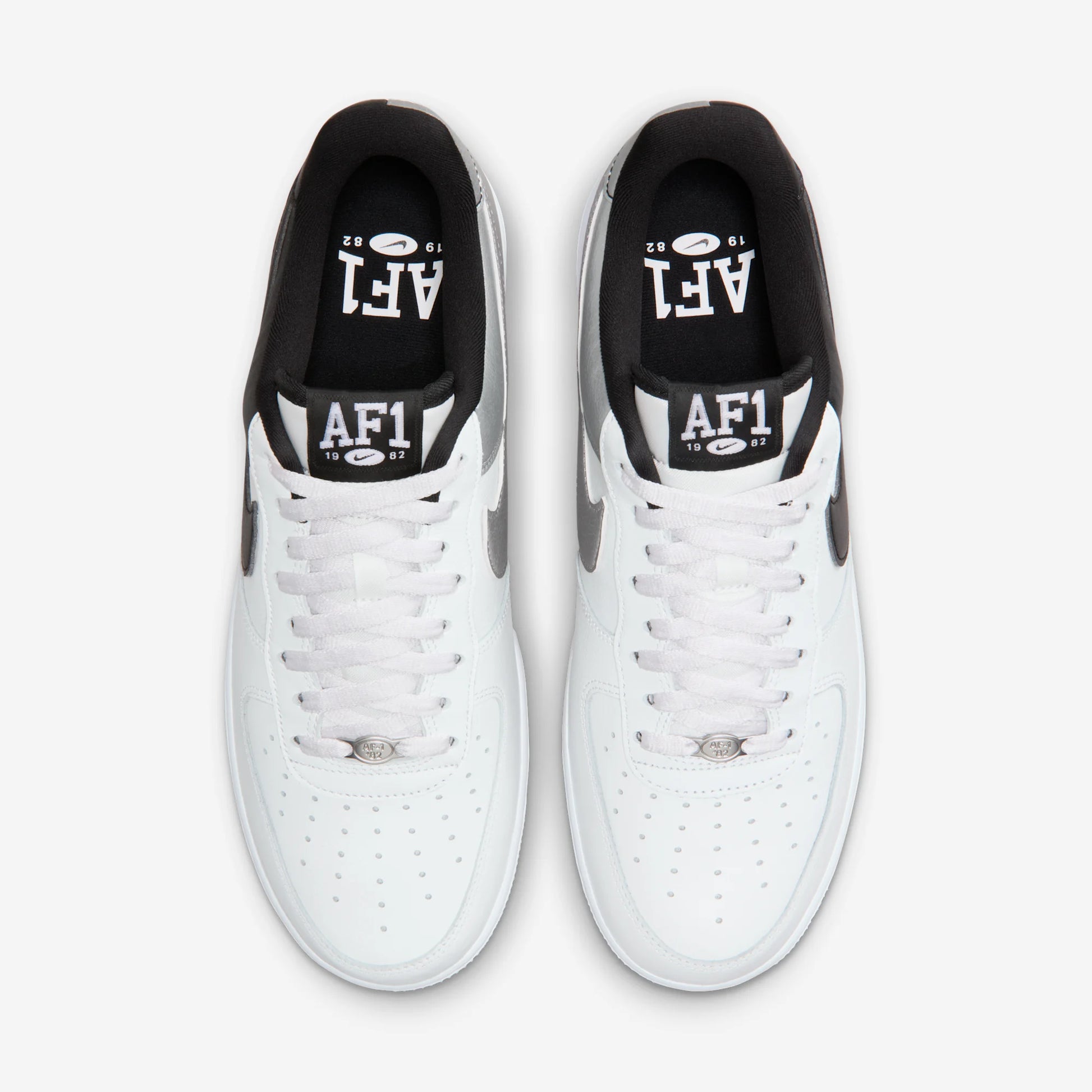 Nike Air Force 1 Low '07 LV8 White Black Metallic Silver