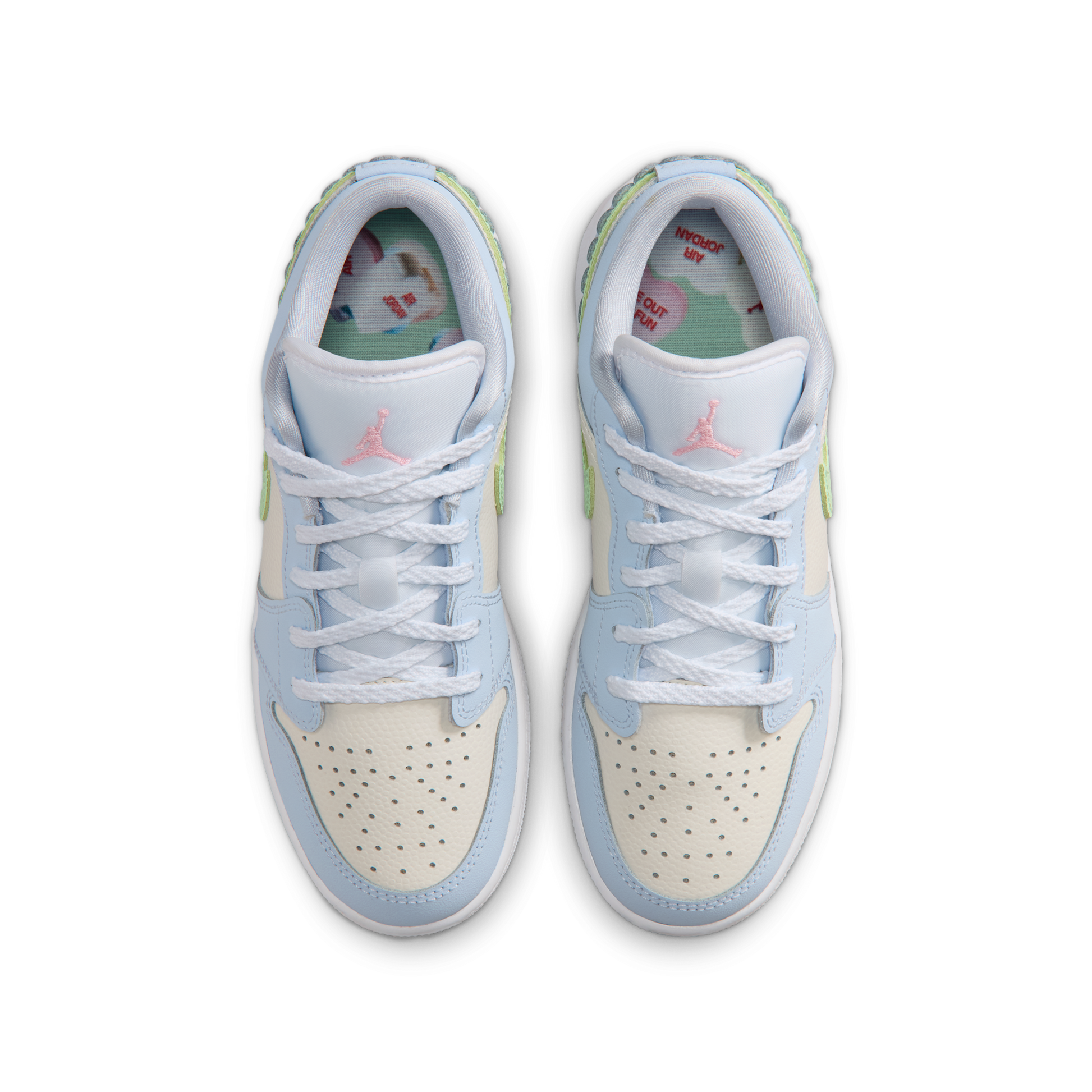 Jordan 1 Low SE Half Blue Sail Vapor Green (GS)