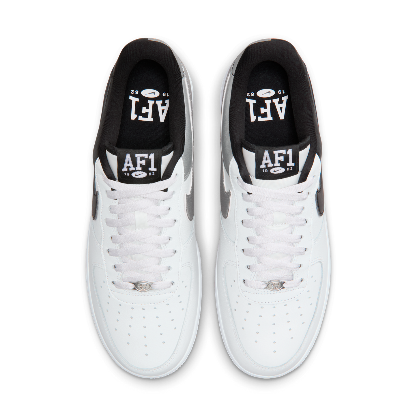 Nike Air Force 1 Low '07 LV8 White Black Metallic Silver