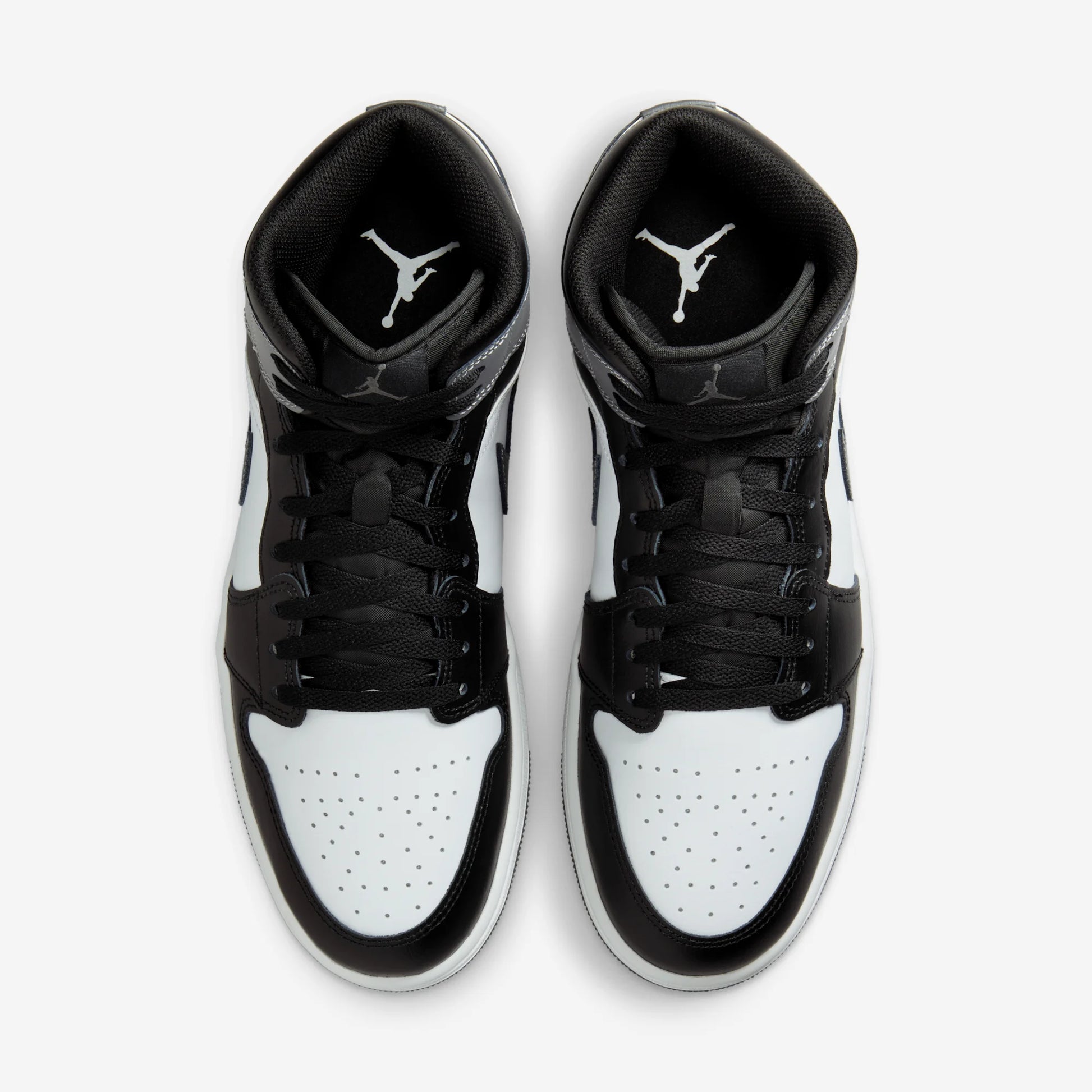 Jordan 1 Mid Black White Iron Grey