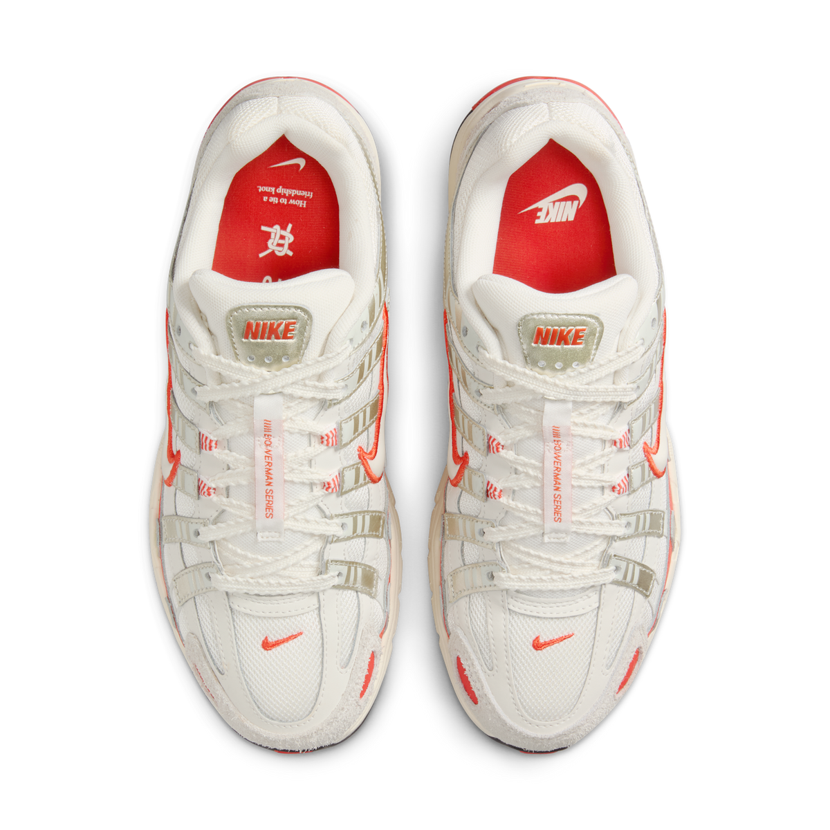 Nike P-6000 Sail Pale Ivory Light Bone Picante Red (Women's)