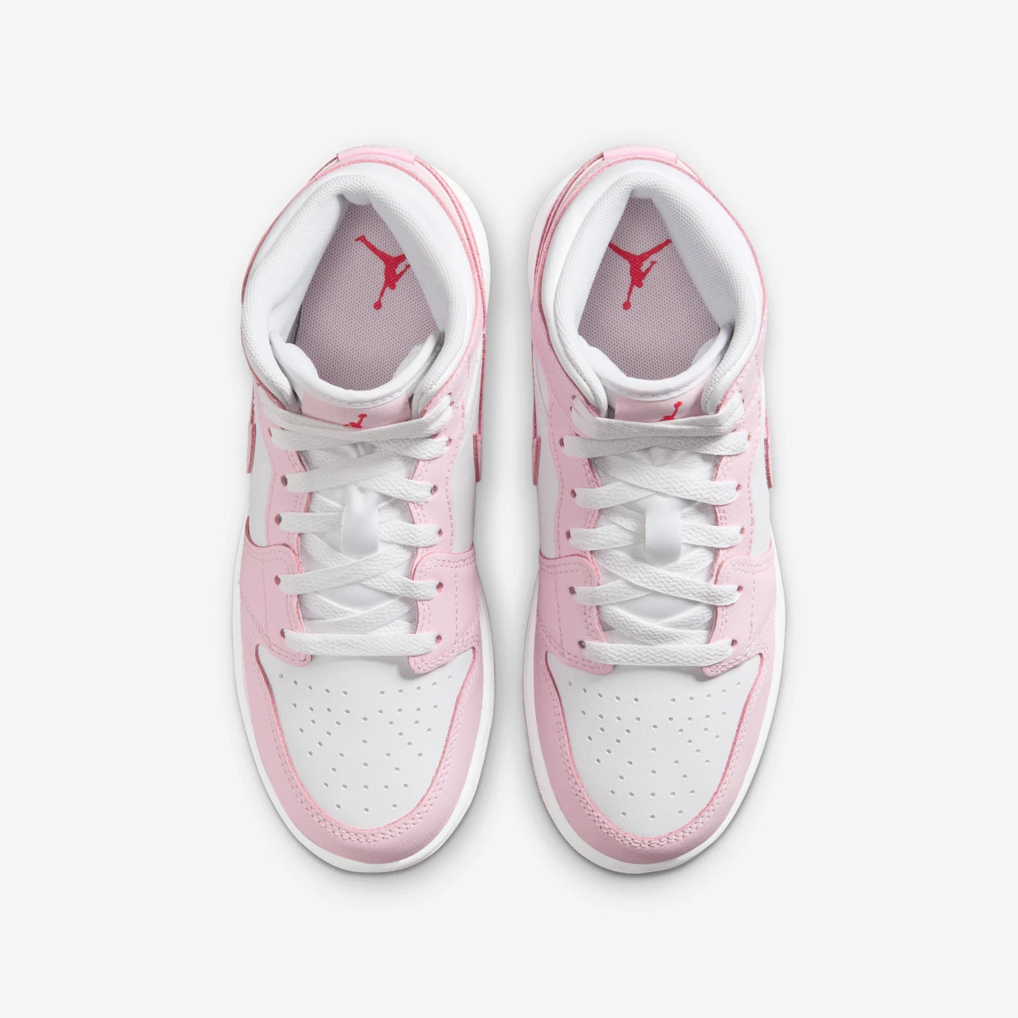 Jordan 1 Mid Pink Foam Fire Red (GS)