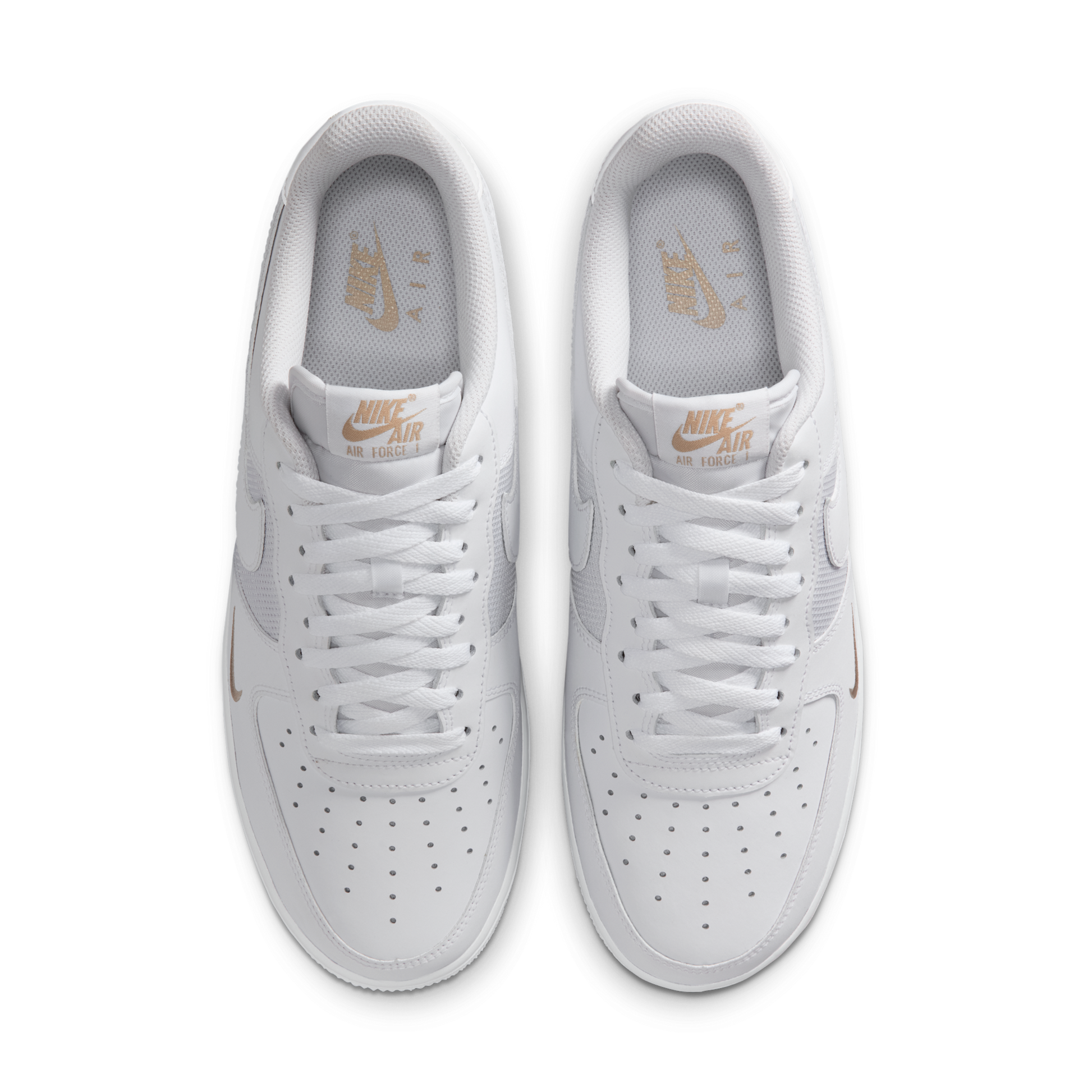 Nike Air Force 1 Low White Desert Khaki Mini Swoosh