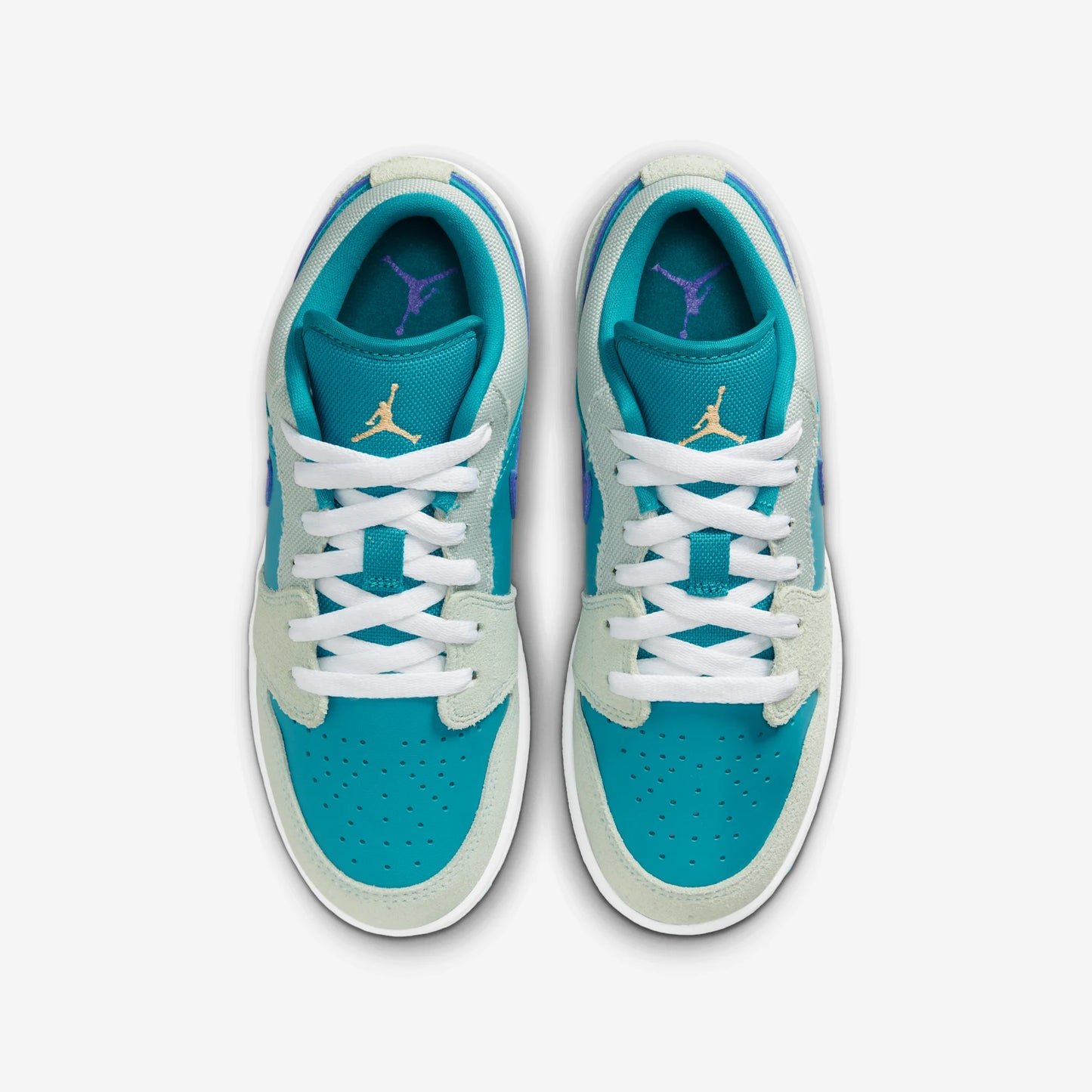 Jordan 1 Low SE Pistachio Frost Aquatone Psychic Purple Celestial Gold (GS)
