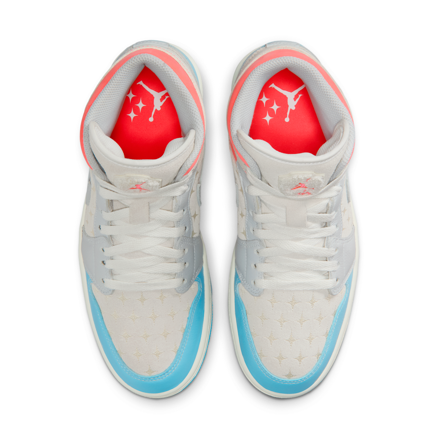 Jordan 1 Mid Sail Hot Lava Blue Chill (Women's)