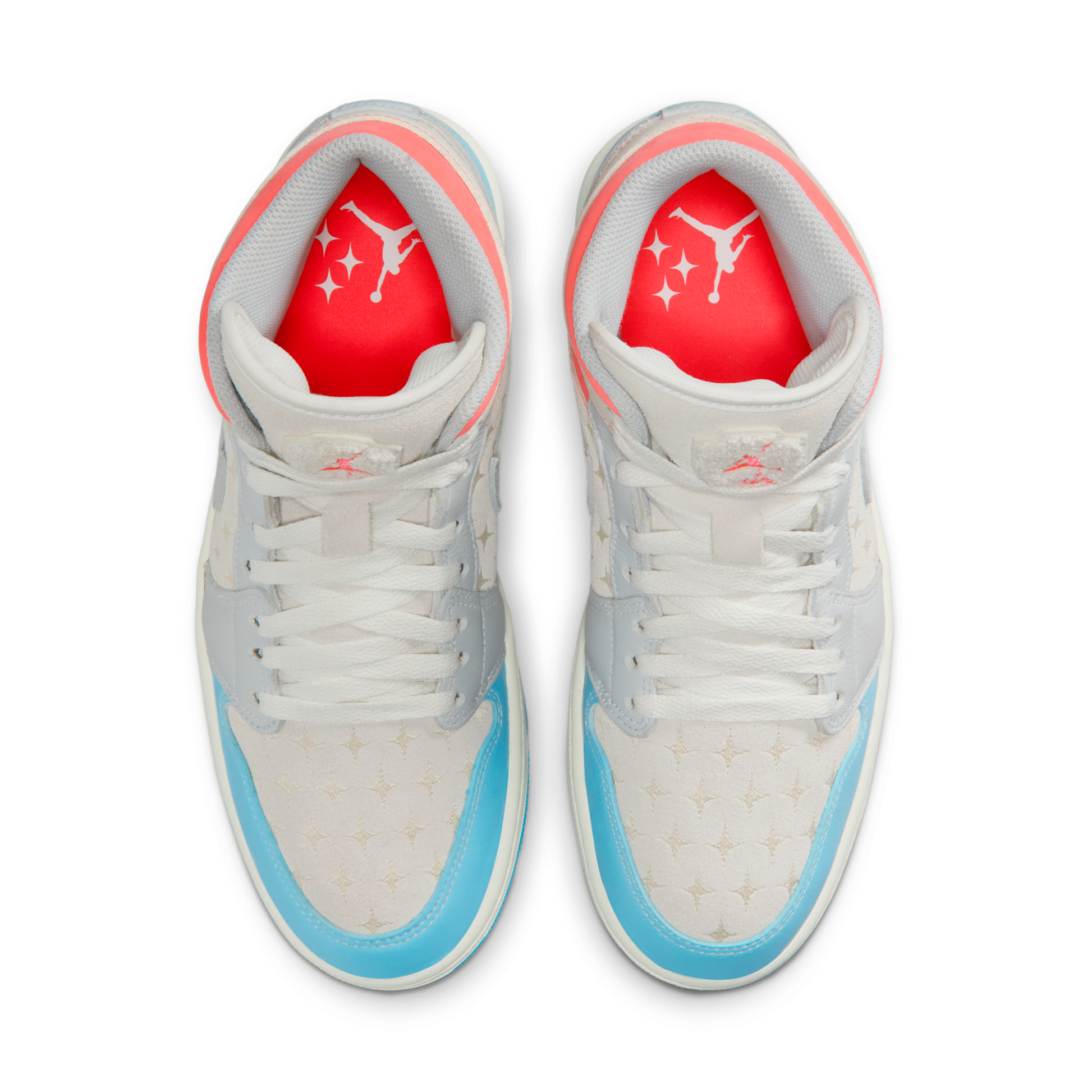 Jordan 1 Mid Sail Hot Lava Blue Chill (Women's)