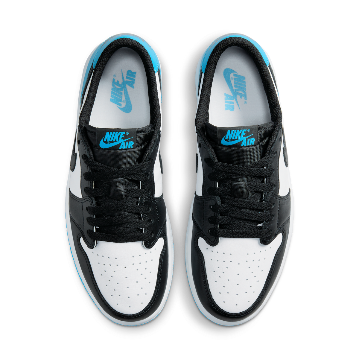 Jordan 1 Retro Low OG Black Dark Powder Blue (Women's)