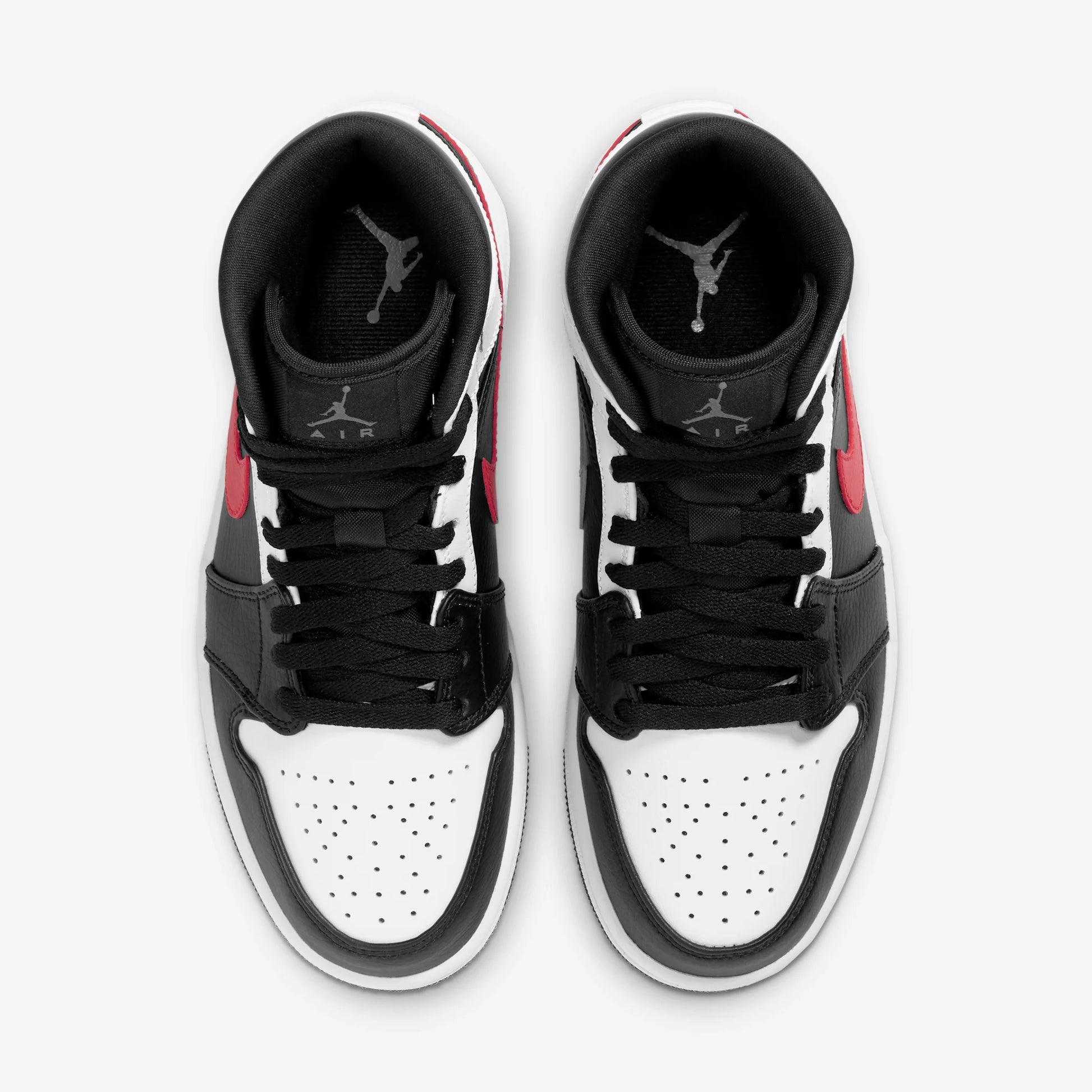 Jordan 1 Mid Black Chile Red White
