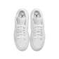 Jordan 1 Low Triple White Tumbled Leather (GS)