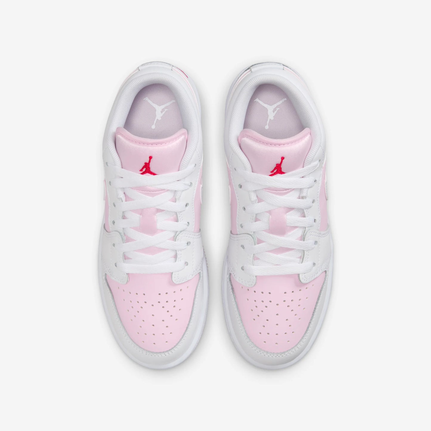 Jordan 1 Low Pink Foam Fire Red White (GS)