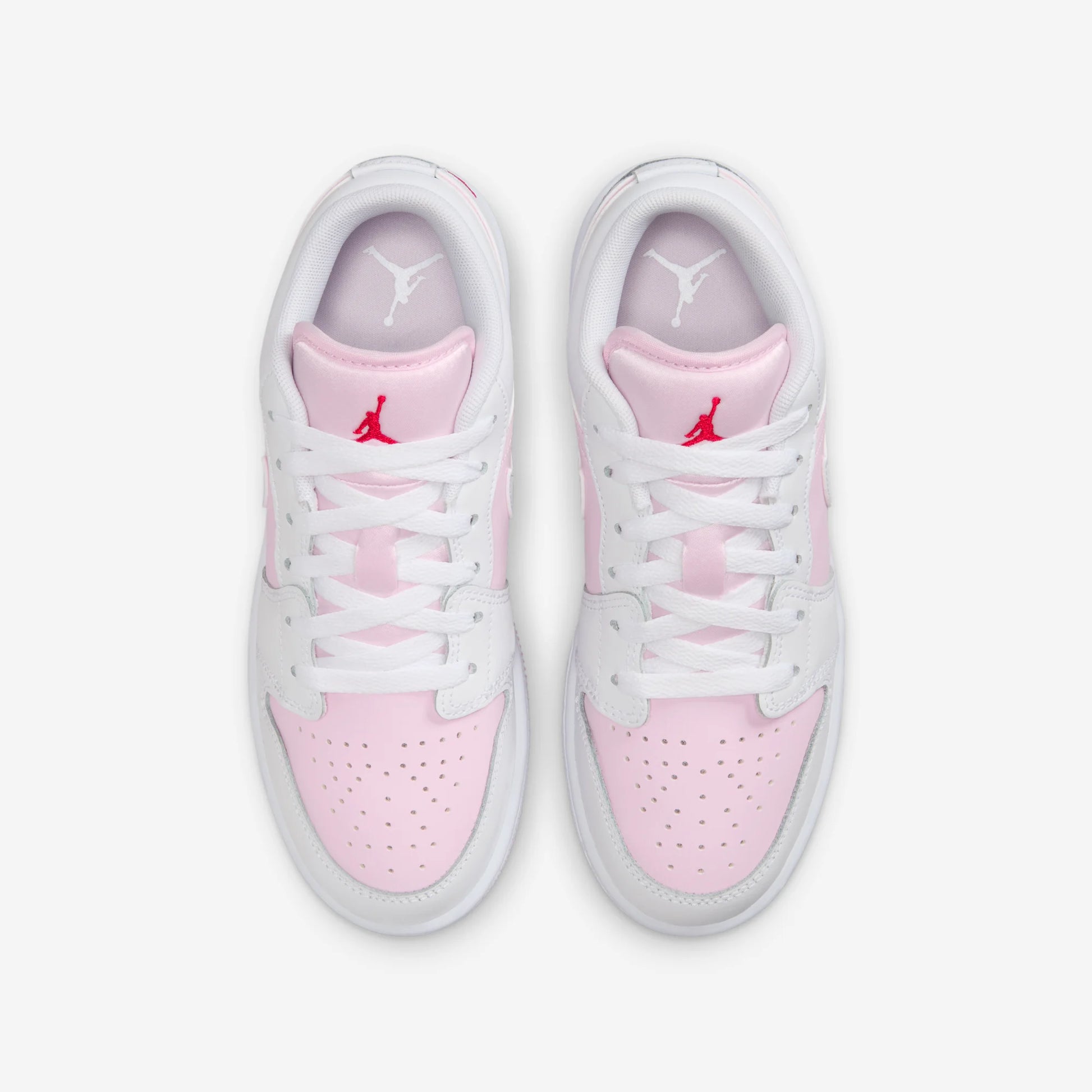 Jordan 1 Low Pink Foam Fire Red White (GS)