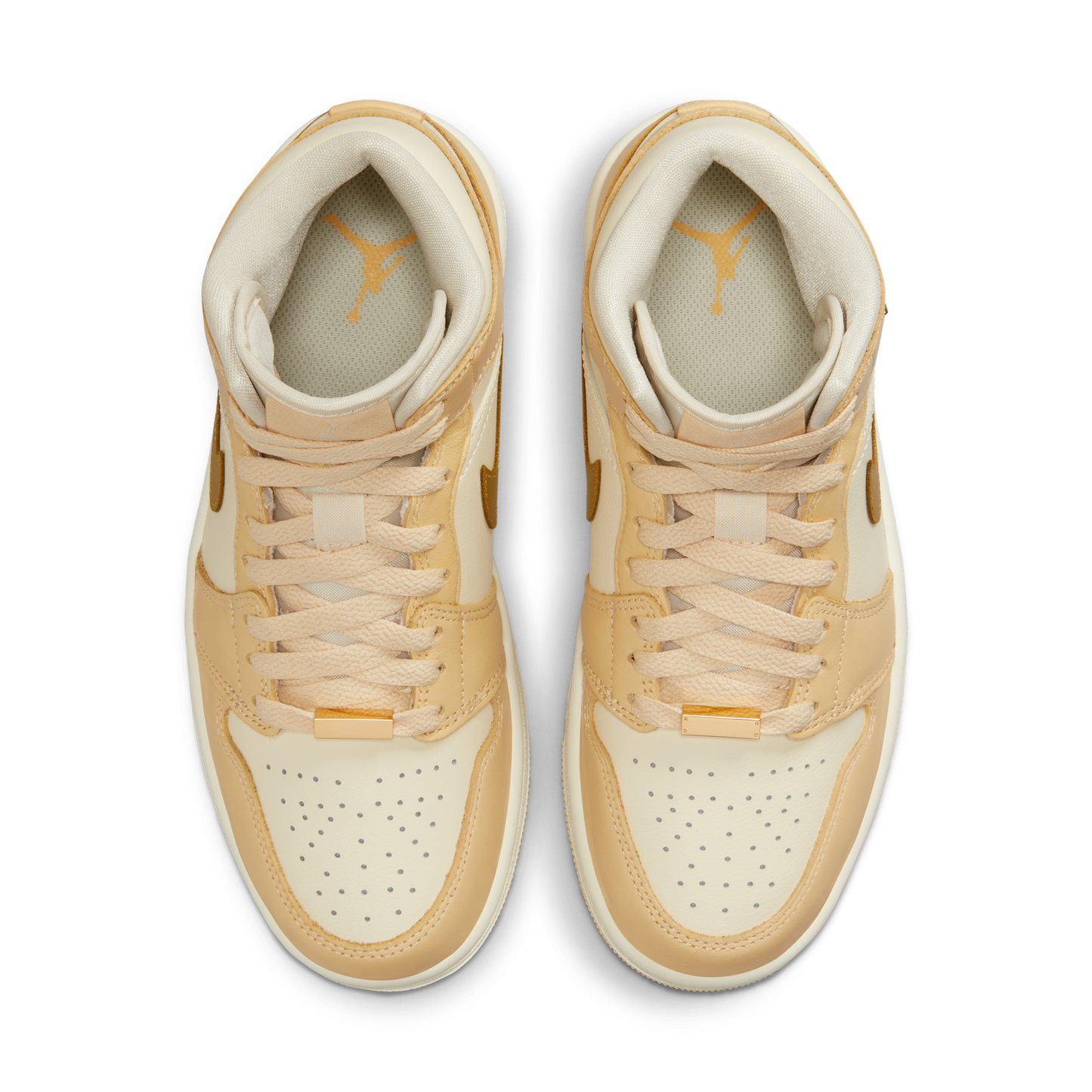 Jordan 1 Mid SE Pale Vanilla Metallic Gold (Women's)