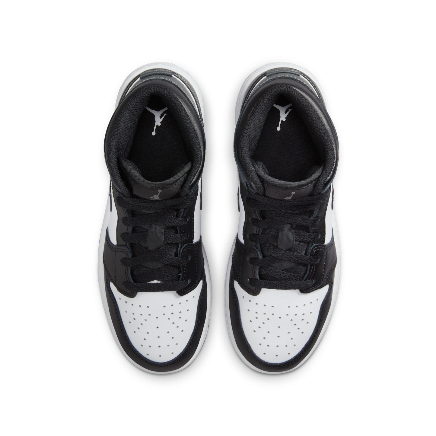 Jordan 1 Mid Black White Iron Grey