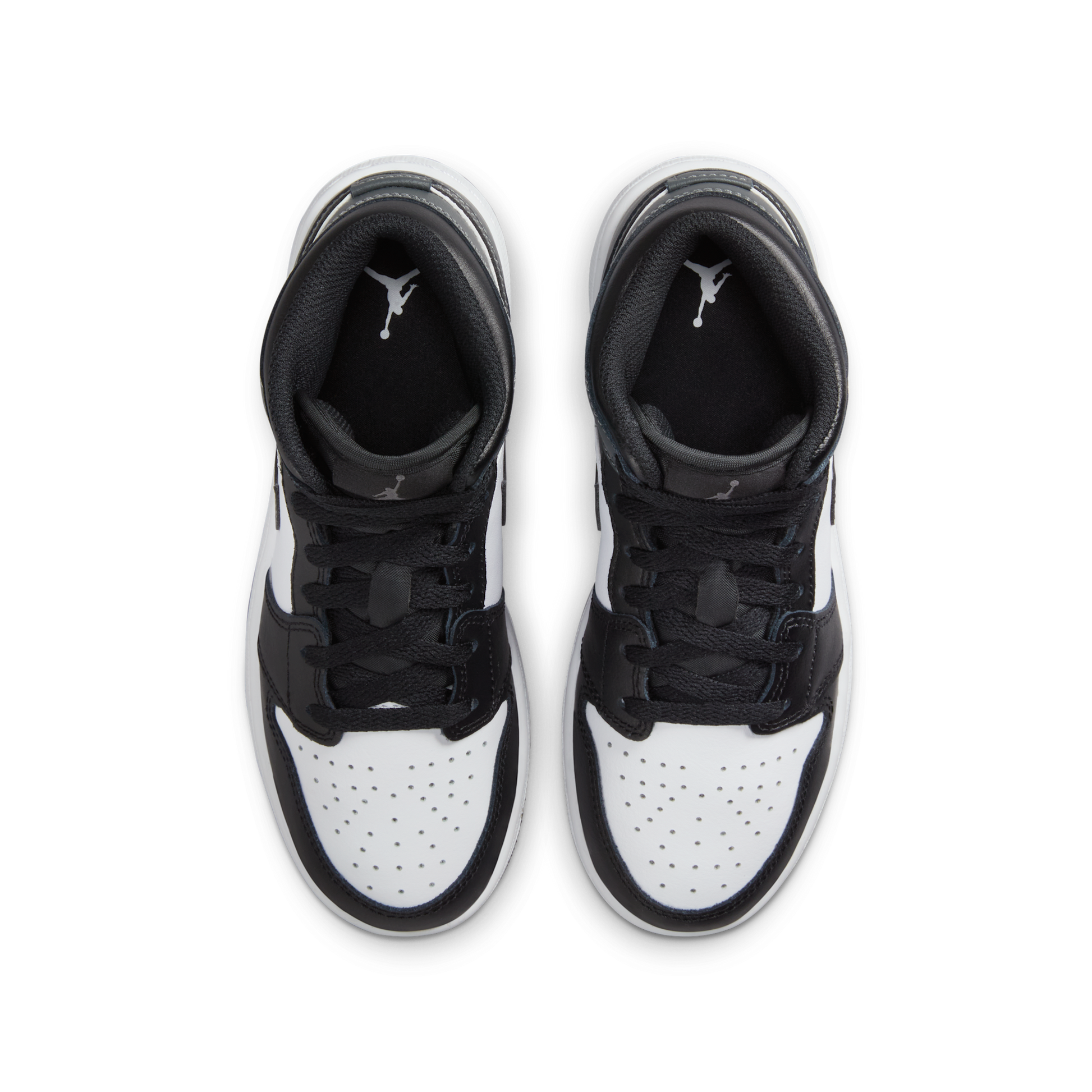 Jordan 1 Mid Black White Iron Grey