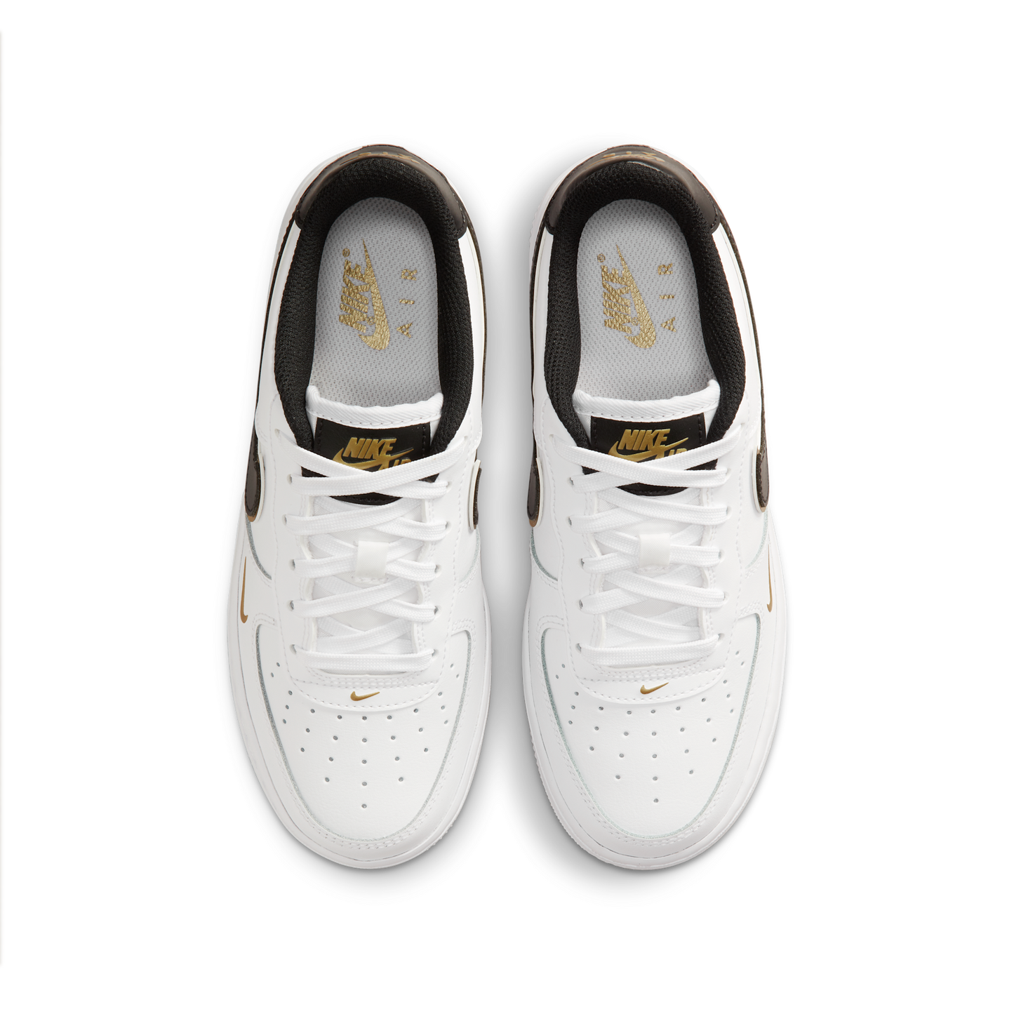 Nike Air Force 1 Low '07 LV8 Double Swoosh White Metallic Gold (GS)