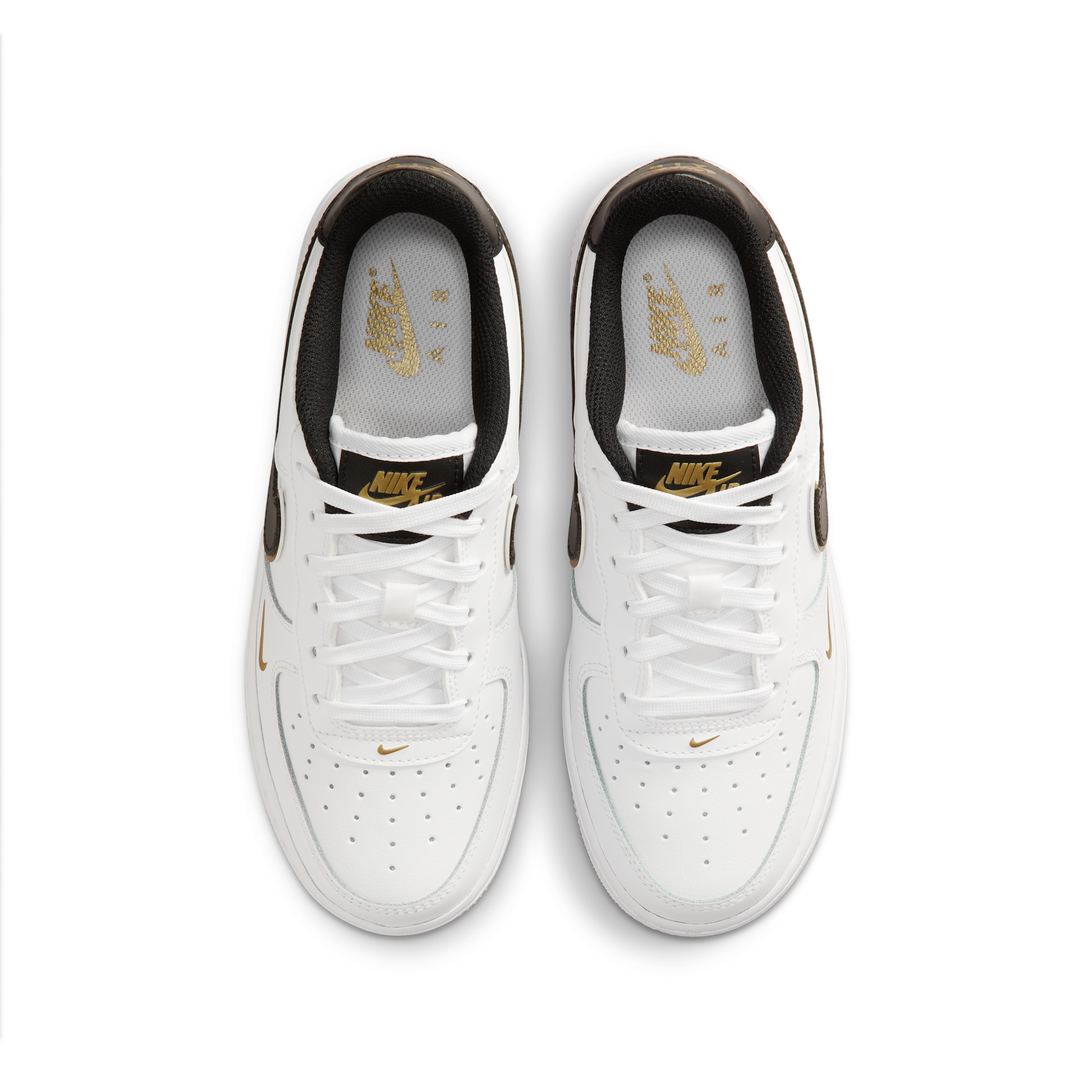 Nike Air Force 1 Low '07 LV8 Double Swoosh White Metallic Gold (GS)