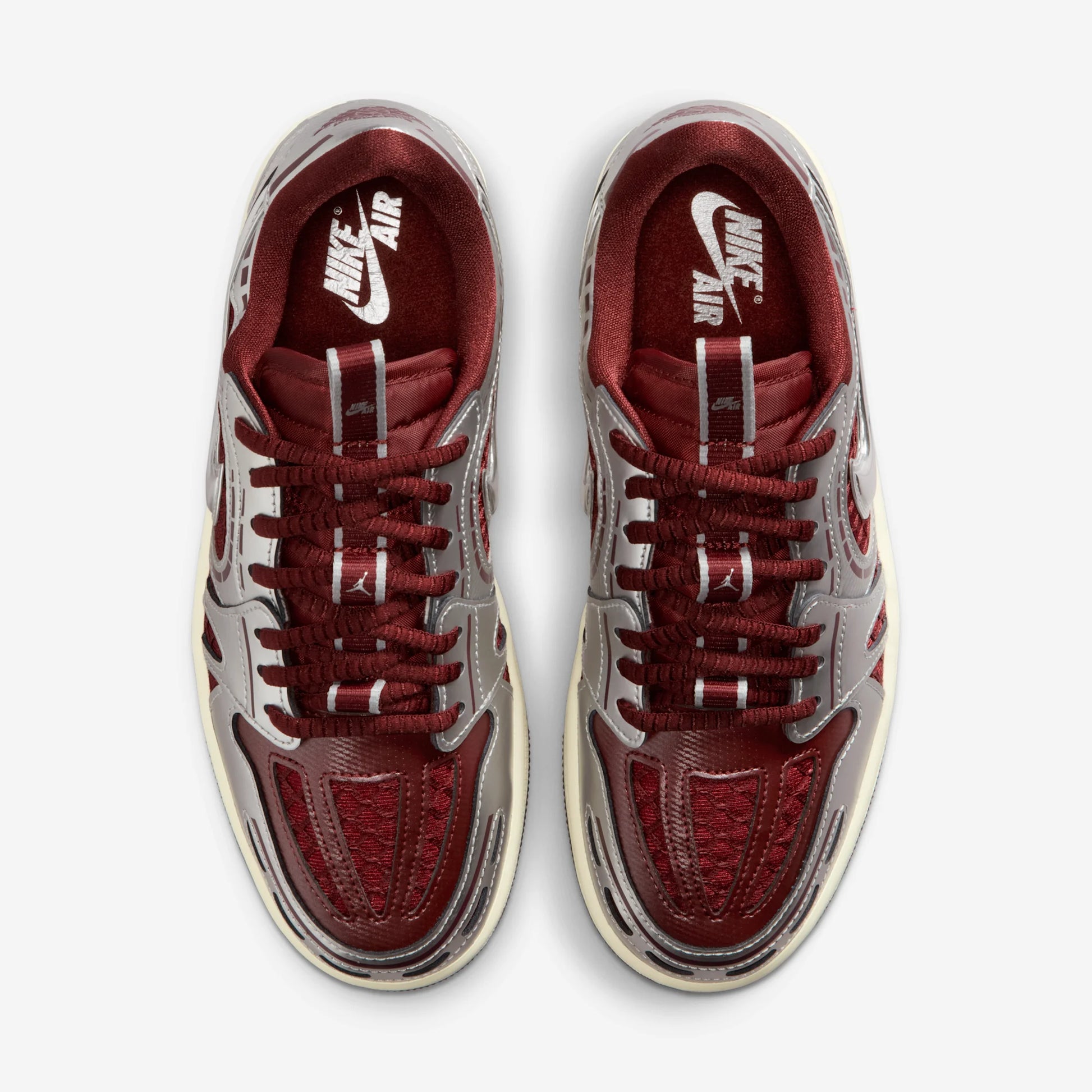 Jordan 1 Low Method of Make V3 Dark Team Red Metallic Silver (Women's)