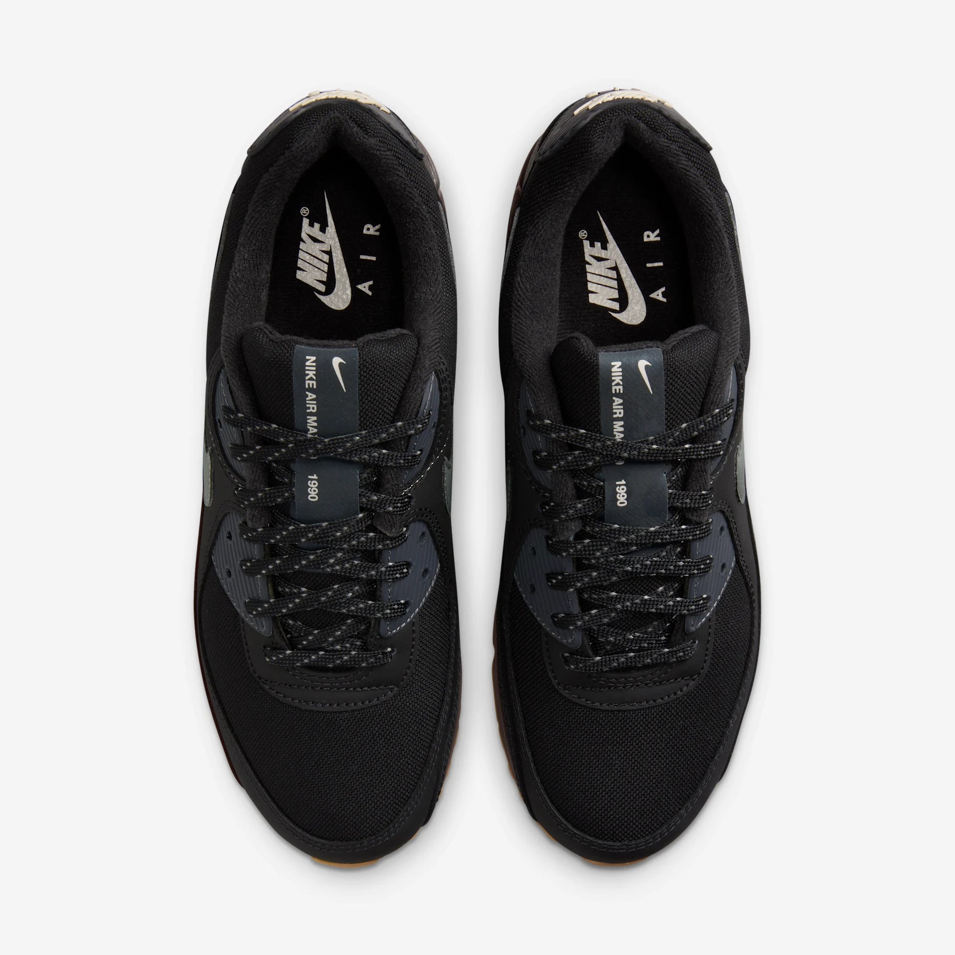 Nike Air Max 90 Black Smoke Grey Gum Reflective