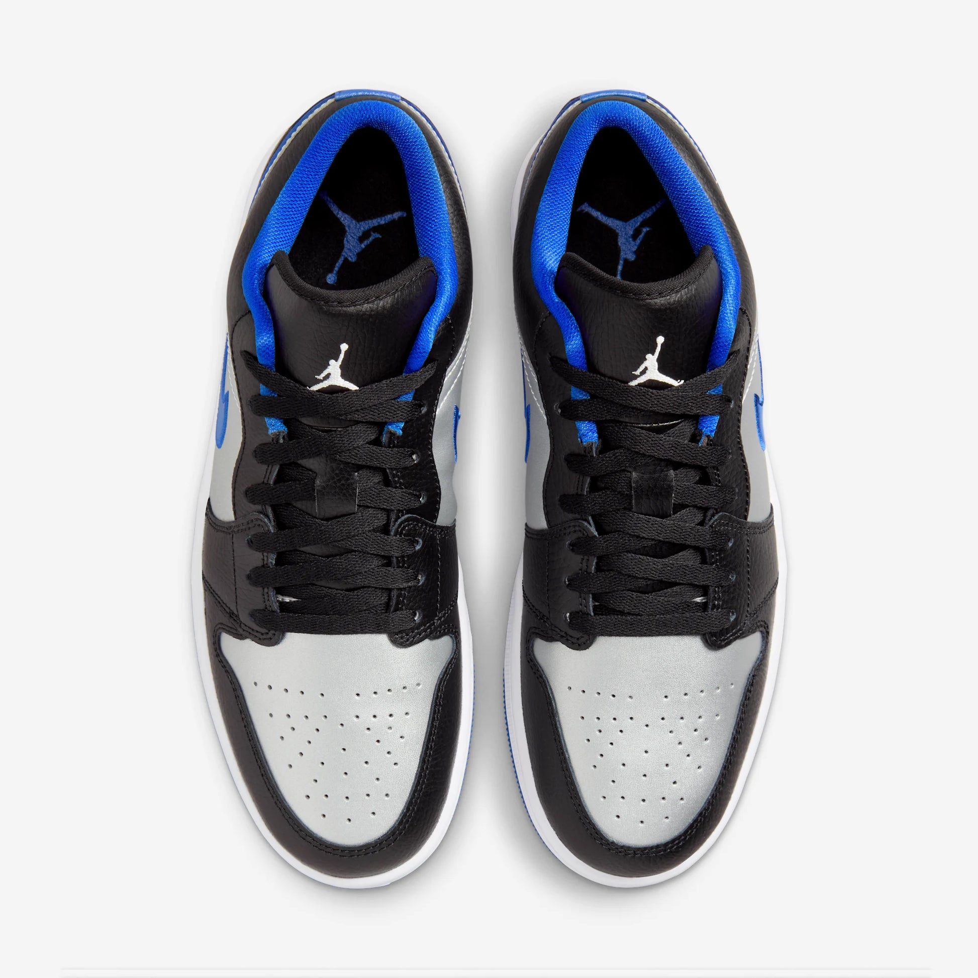 Jordan 1 Low Black Game Royal Metallic Platinum