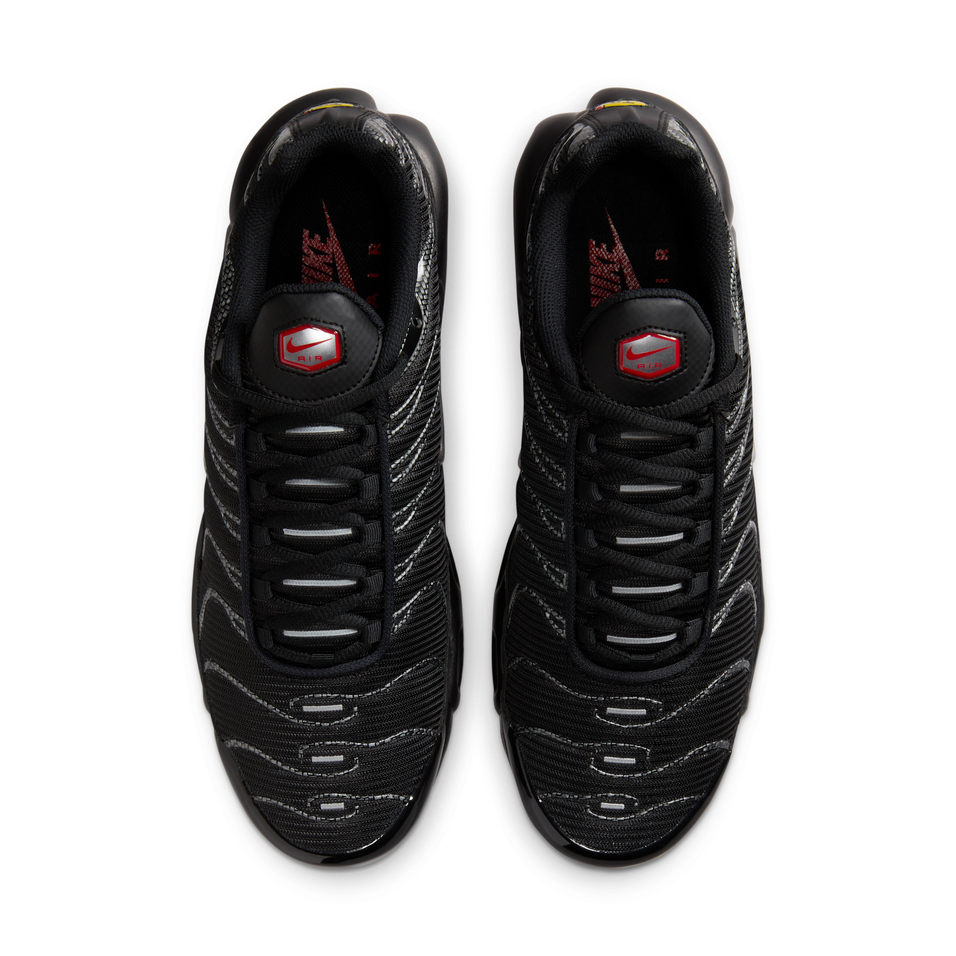 Nike Air Max Plus Black University Red Metallic Silver