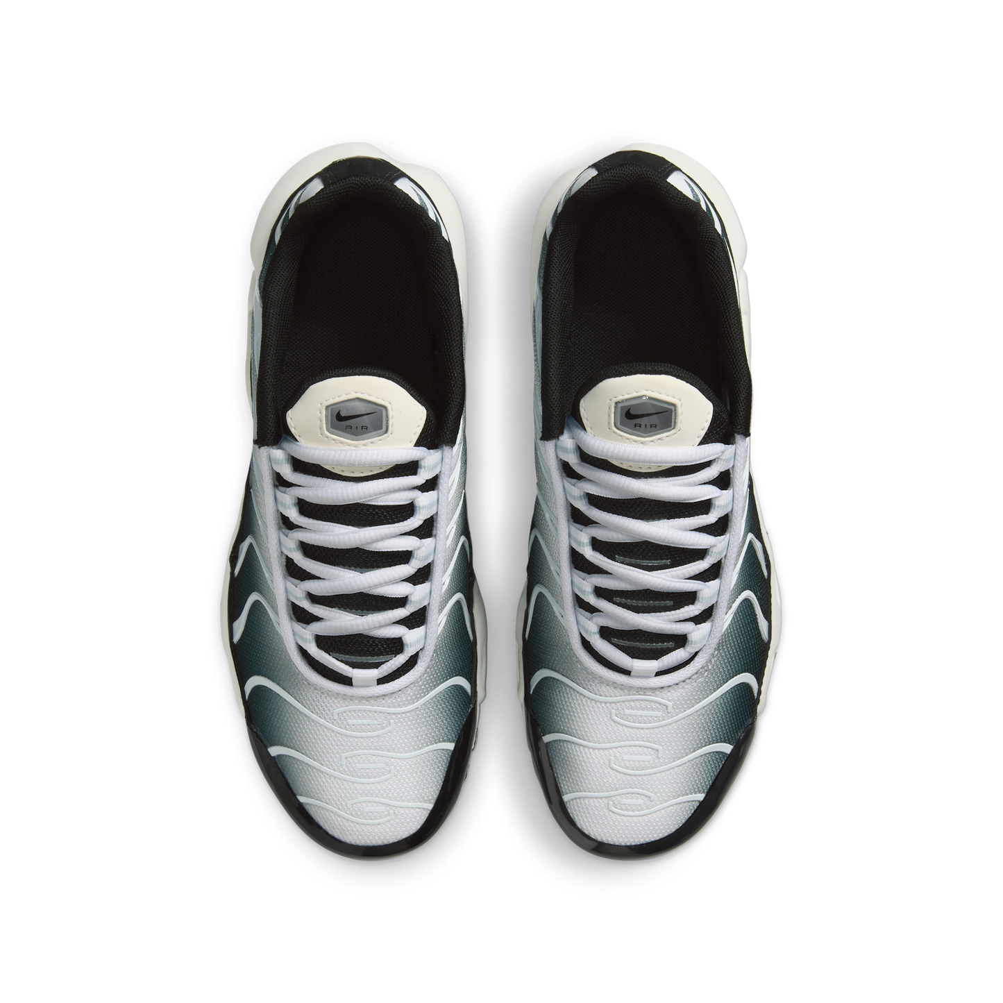 Nike Air Max Plus Black White Sail Metallic Cool Grey (GS)