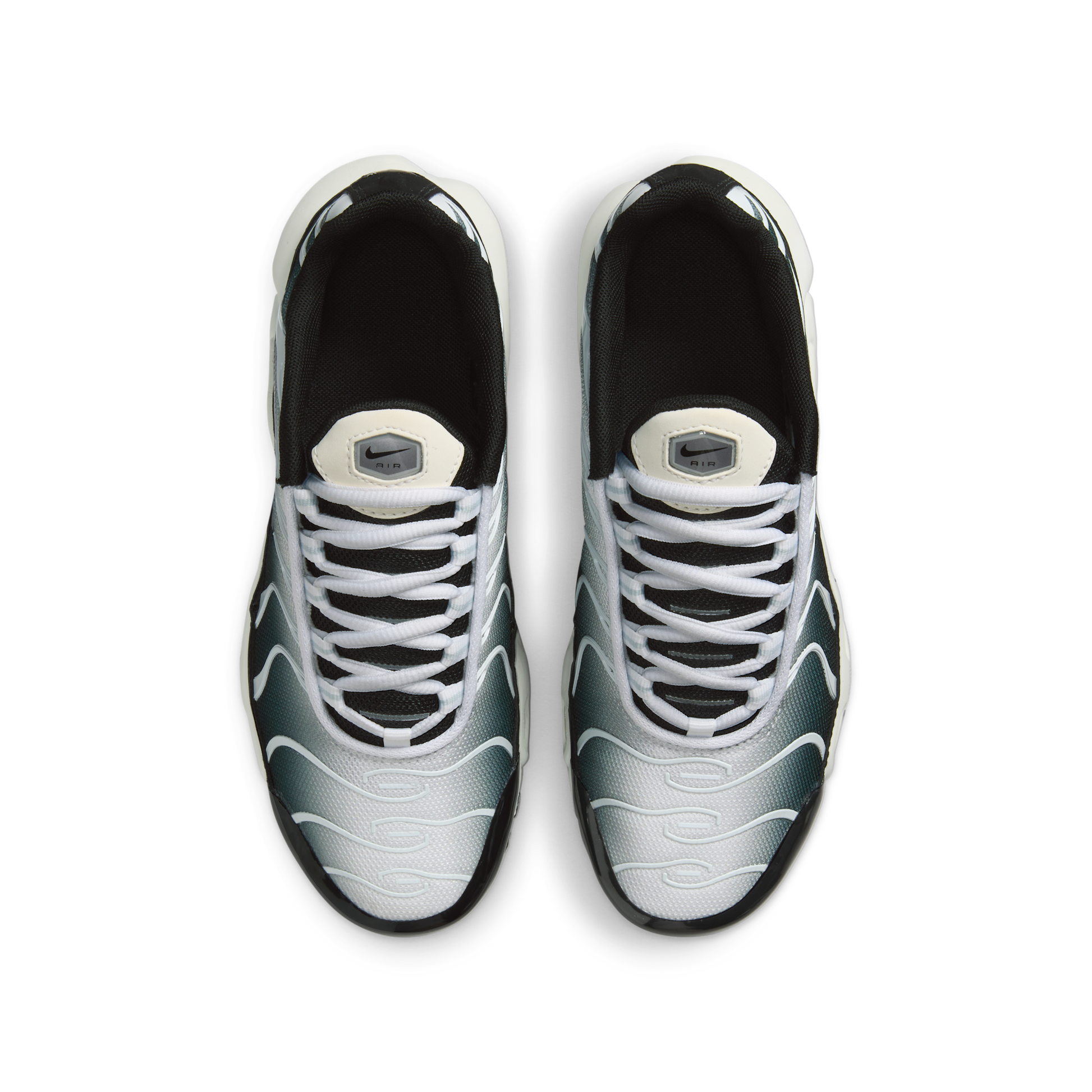 Nike Air Max Plus Black White Sail Metallic Cool Grey (GS)
