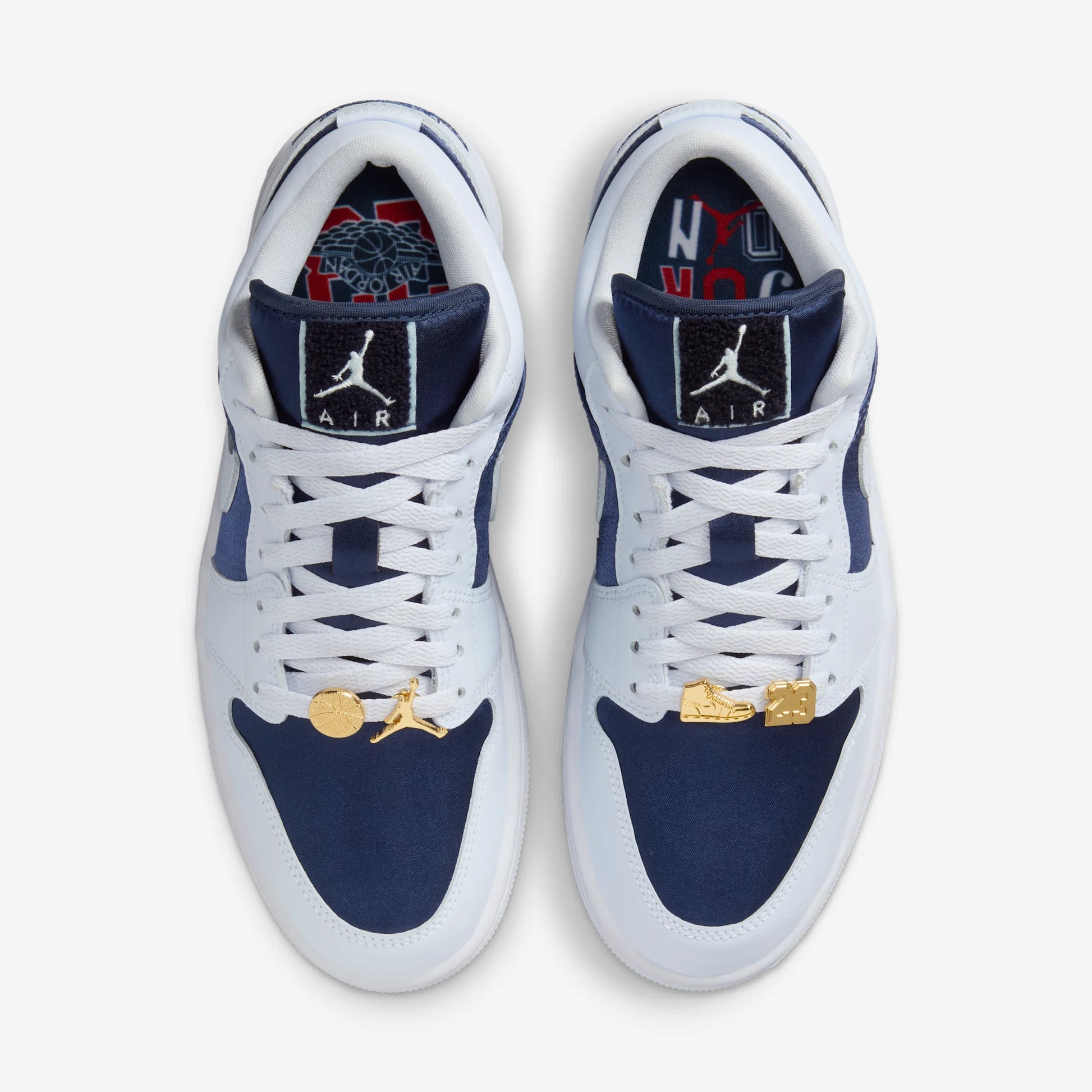 Jordan 1 Low SE Football Grey White Gym Red Midnight Navy (Women's)