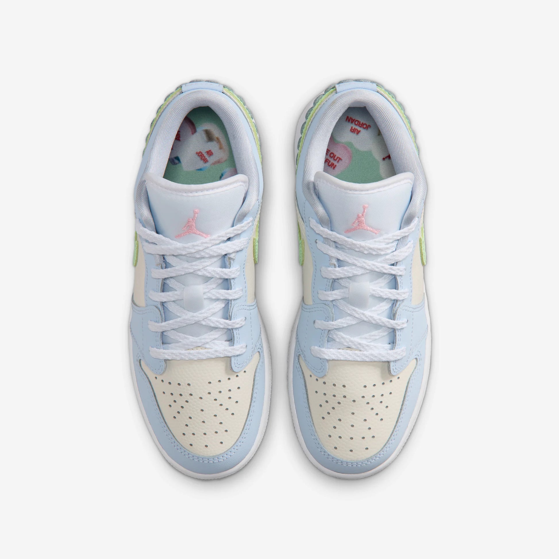 Jordan 1 Low SE Half Blue Sail Vapor Green (GS)