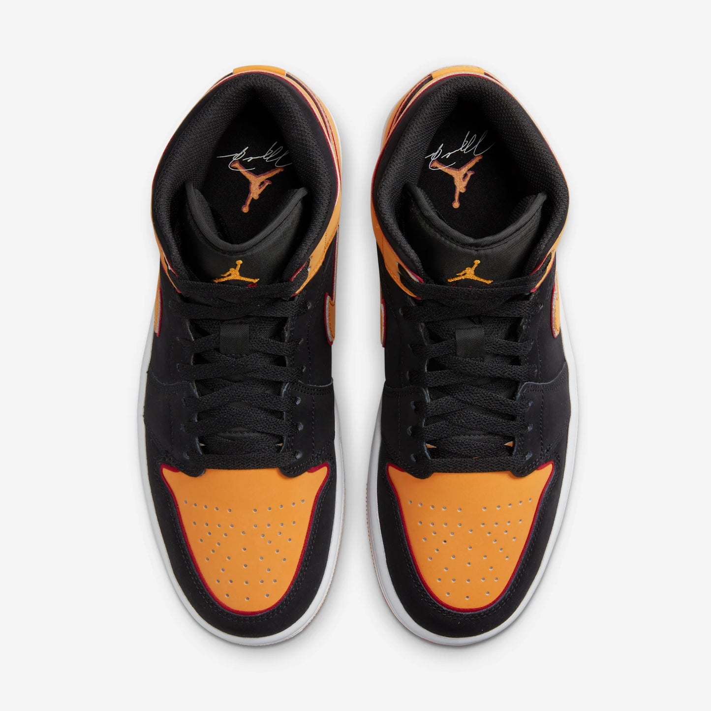 Jordan 1 Mid Fat Tongue Black Orange