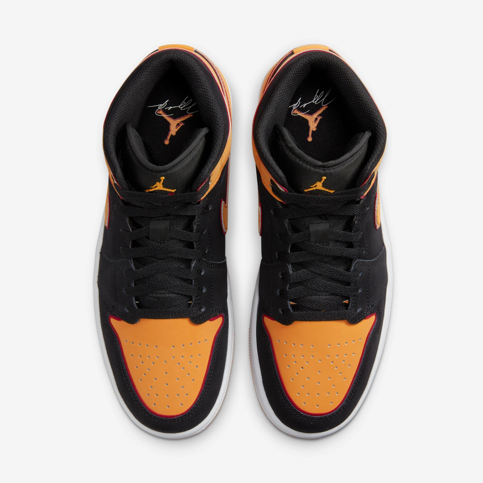 Jordan 1 Mid Fat Tongue Black Orange