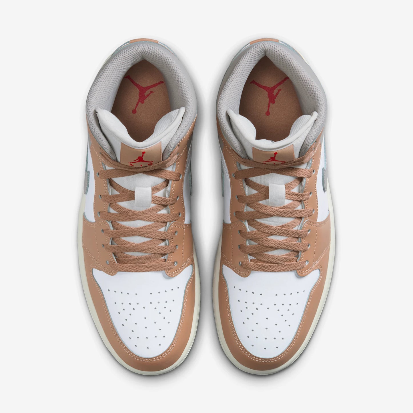 Jordan 1 Mid Rattan White College Grey