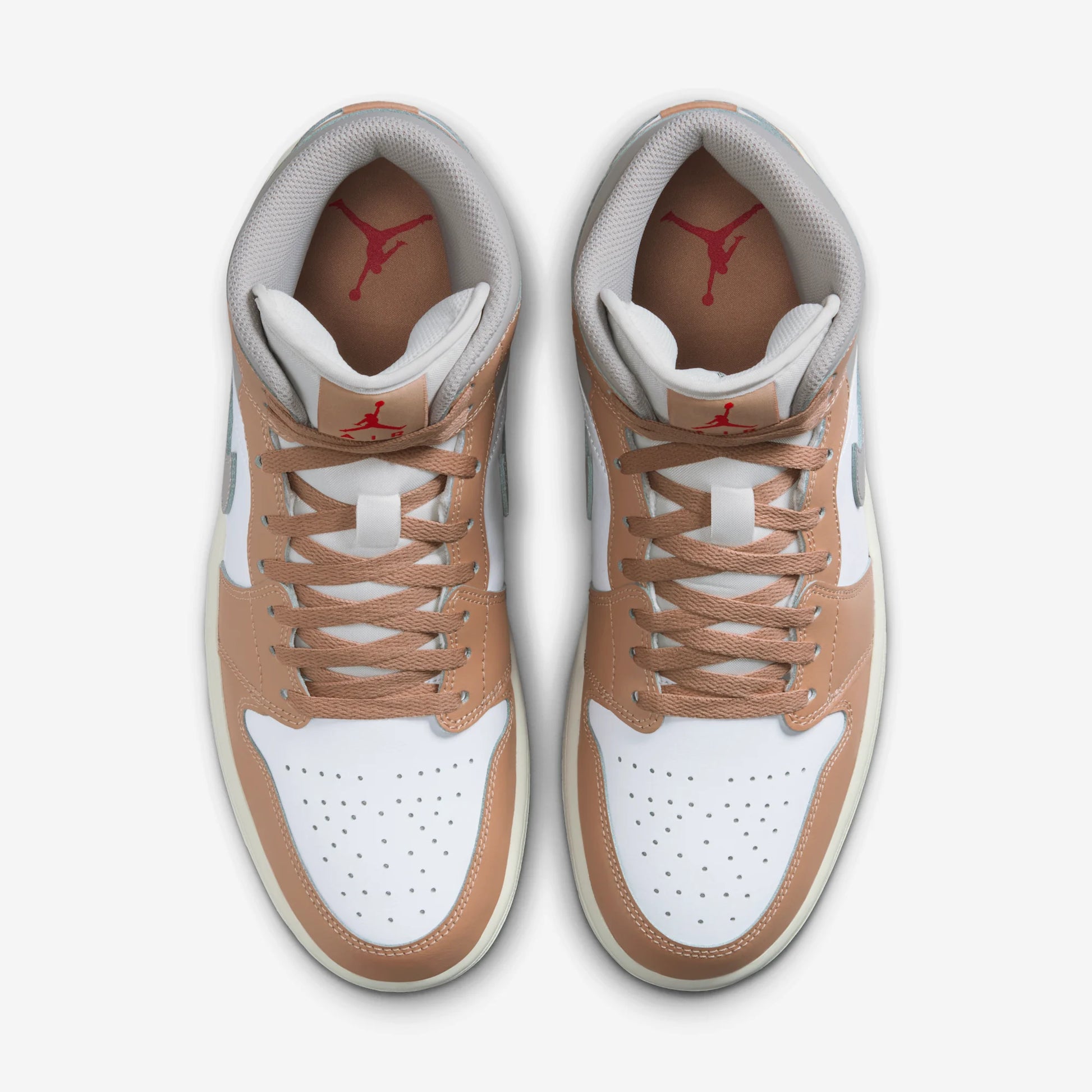 Jordan 1 Mid Rattan White College Grey