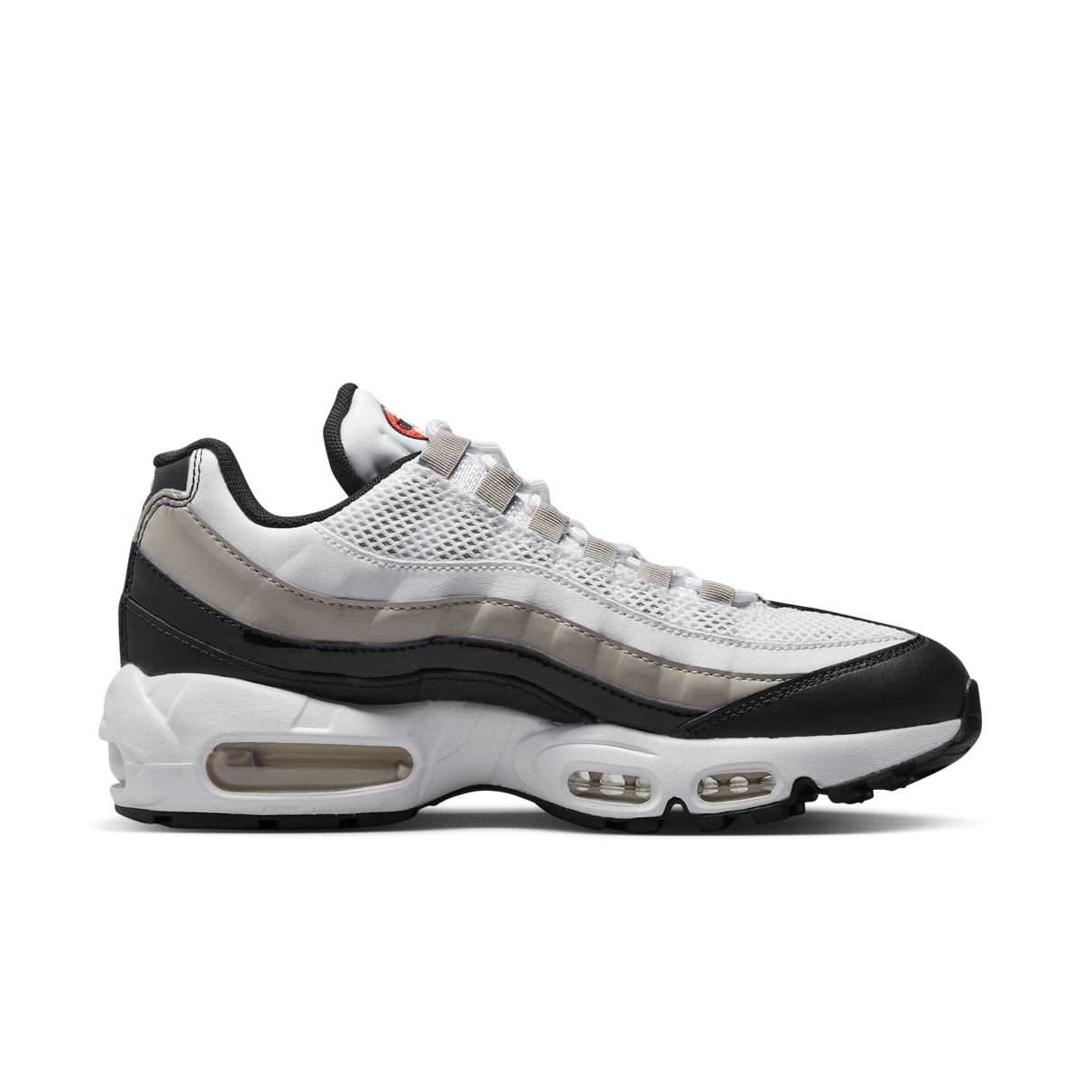 Nike Air Max 95 White Light Iron Ore Black Patent (Women's)